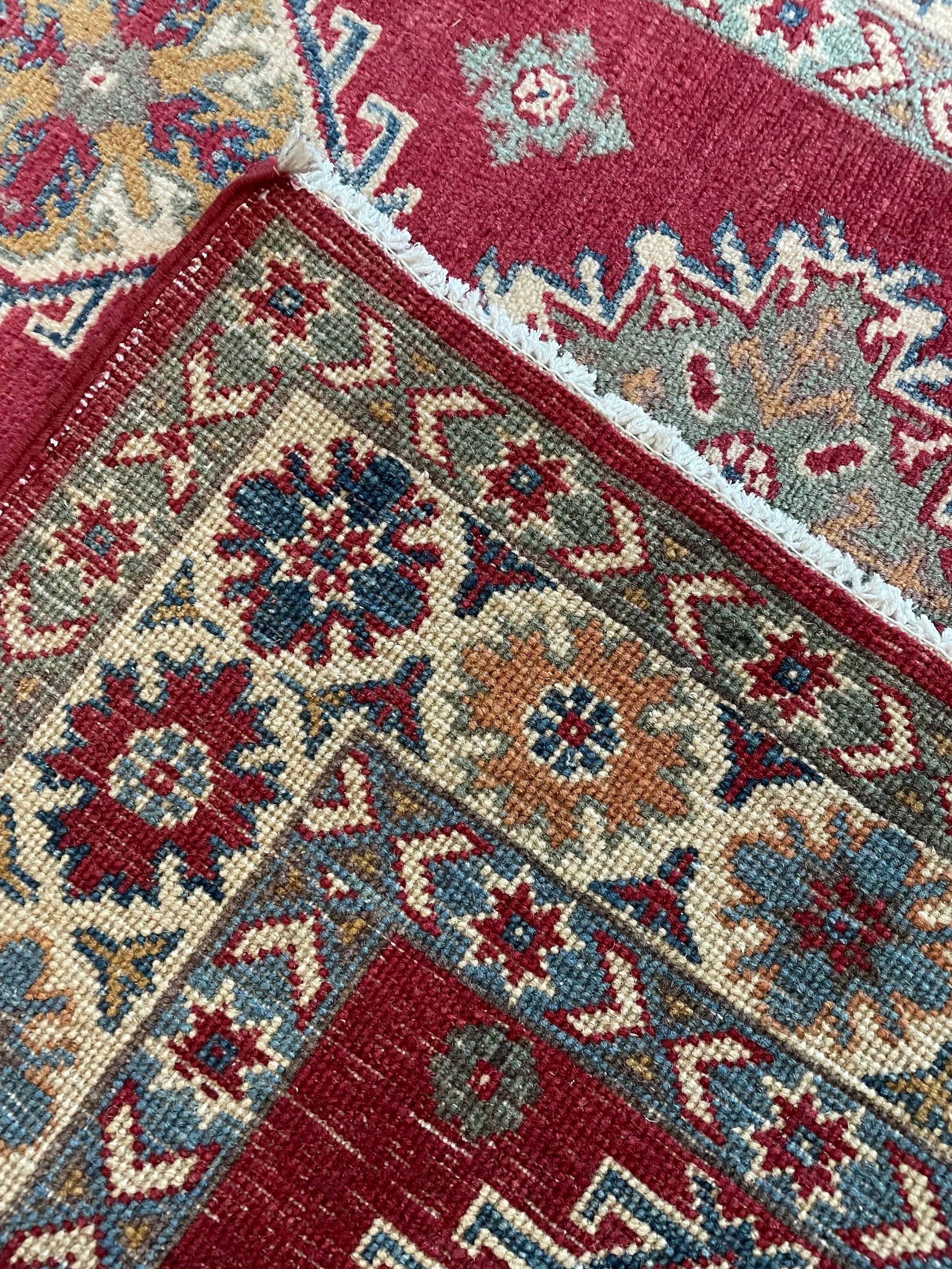 Kazak Wool Rug (4'0" x 5'10")