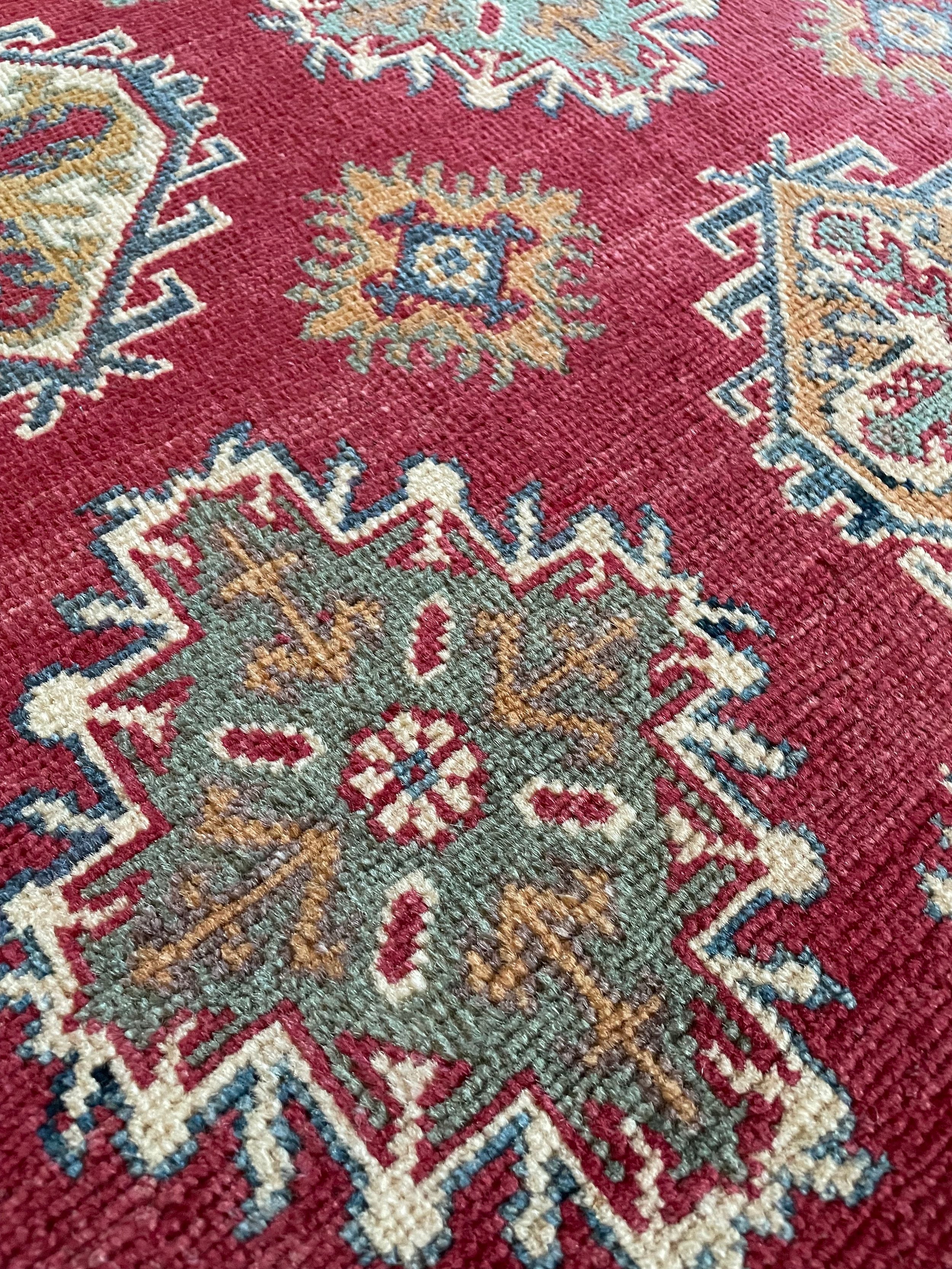 Kazak Wool Rug (4'0" x 5'10")