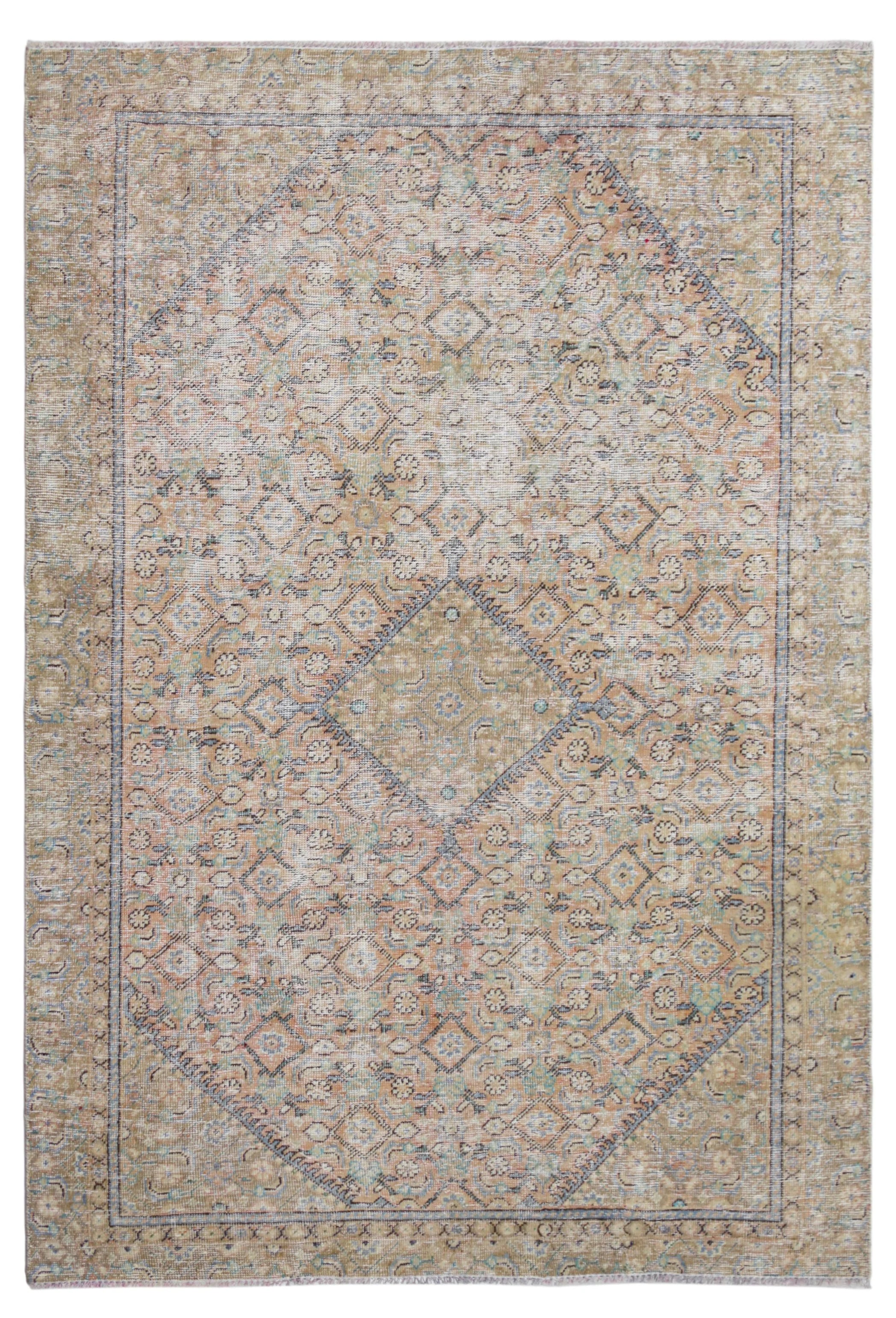 Neutral Vintage Wool Rug (5'8" x 8'5")