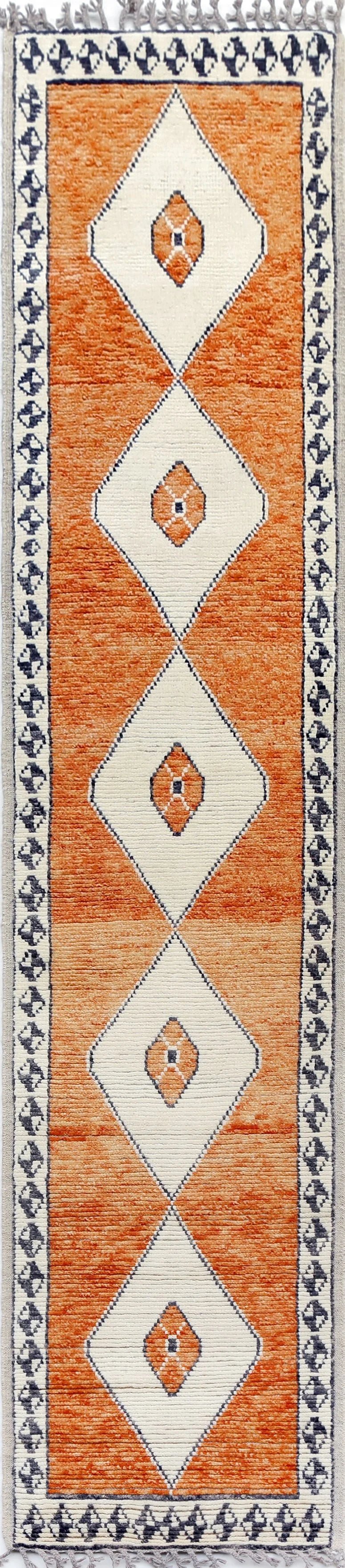 Moroccan-Style Wool Rug Runner (2'8" x 12'4")