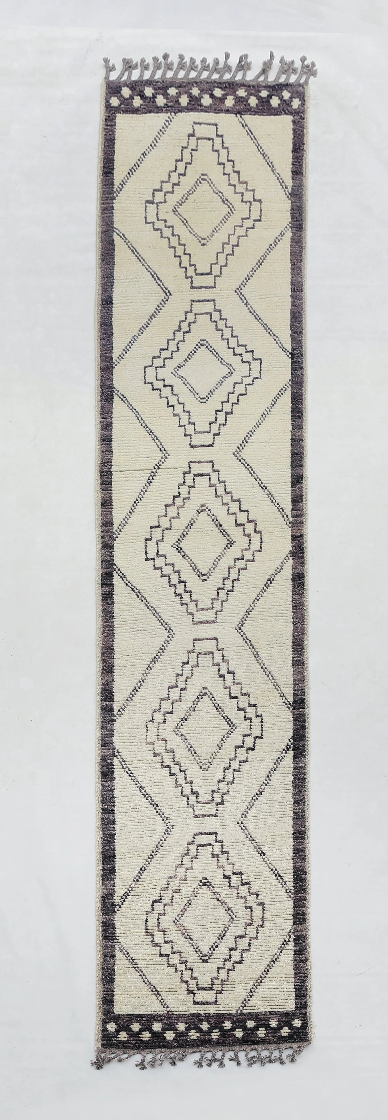 Moroccan-Style Wool Runner Rug (2'7" x 12'5")
