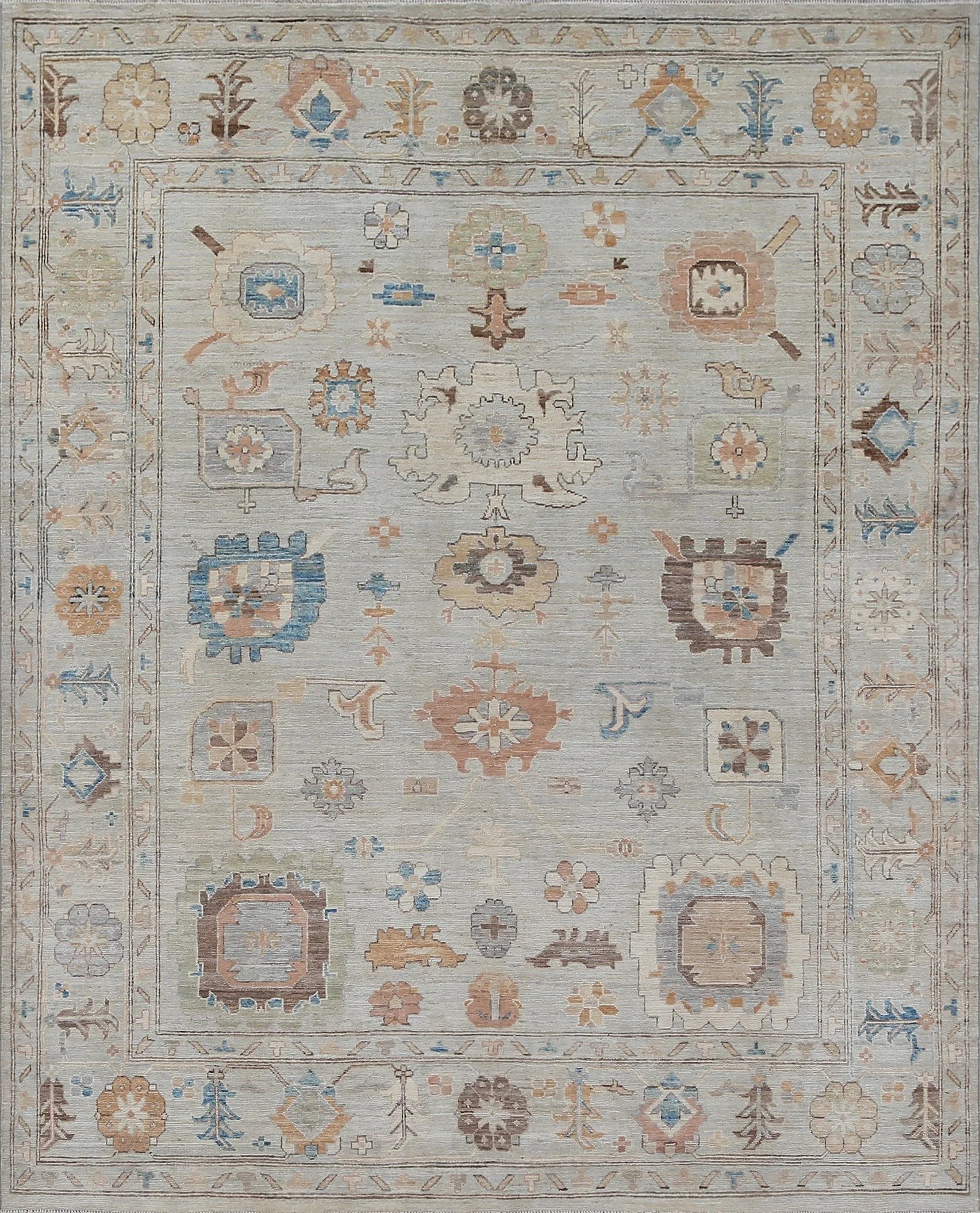 Oushak Wool Rug (8'2" x 9'8")