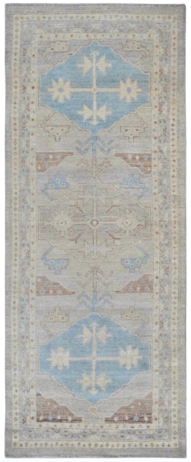 Oushak Wool Rug Runner (3'1" x 8'3")