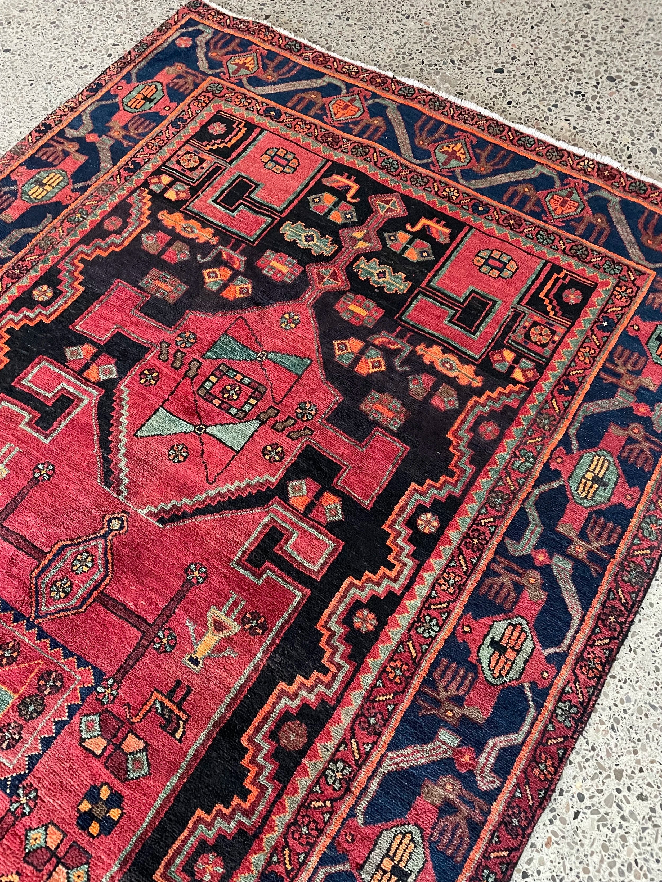 Koliai Tribal Wool Rug (4'4" x 8'7")