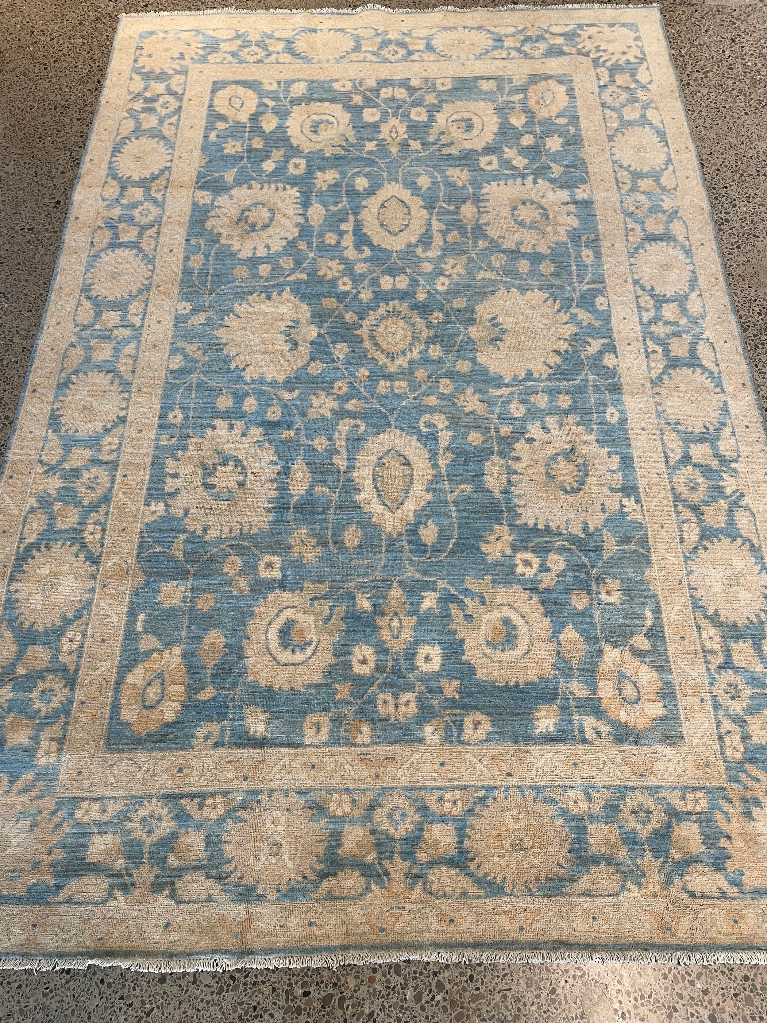 Sky Blue Ziegler Wool Rug (6'4" x 9'8")