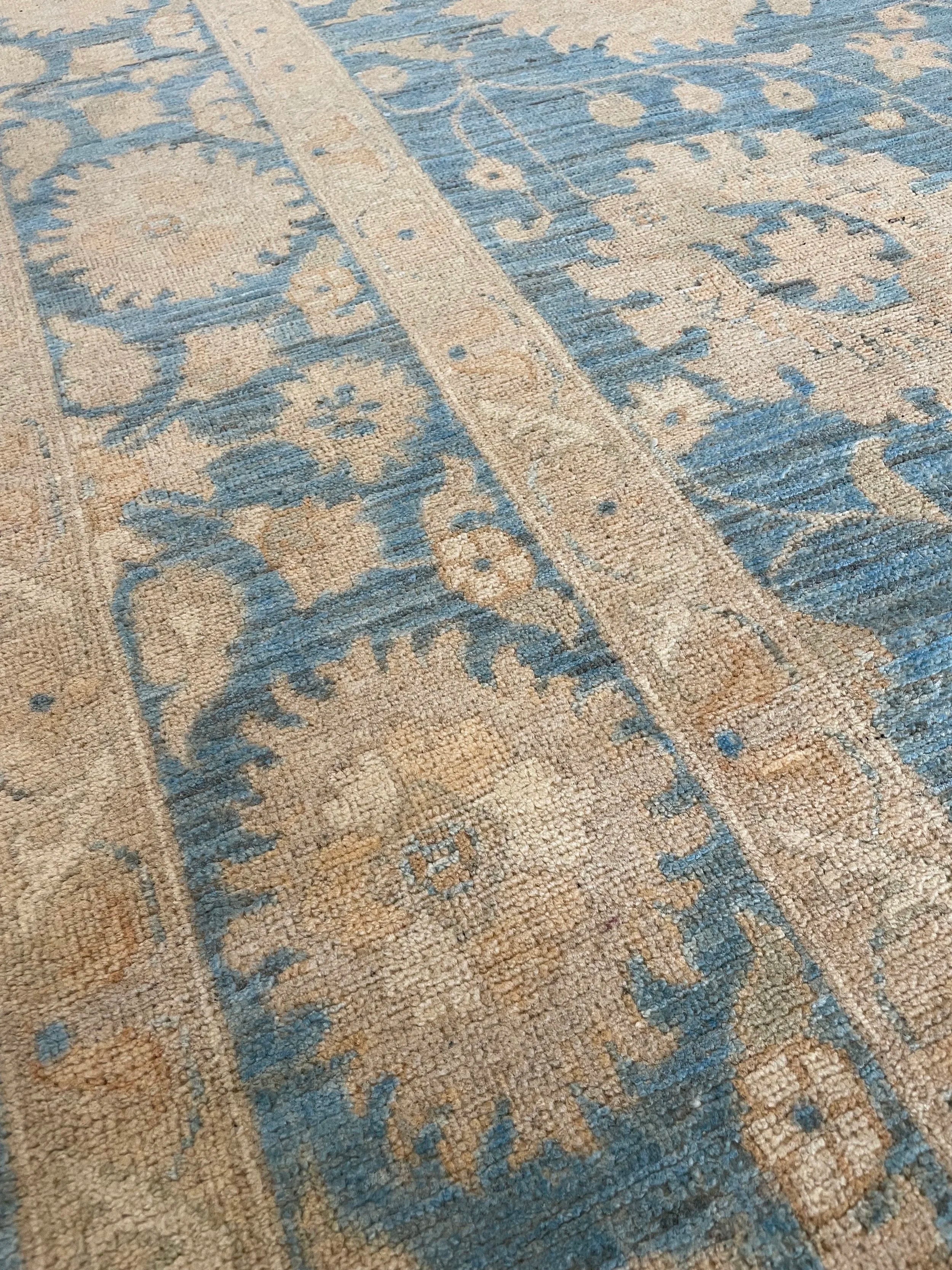 Sky Blue Ziegler Wool Rug (6'4" x 9'8")