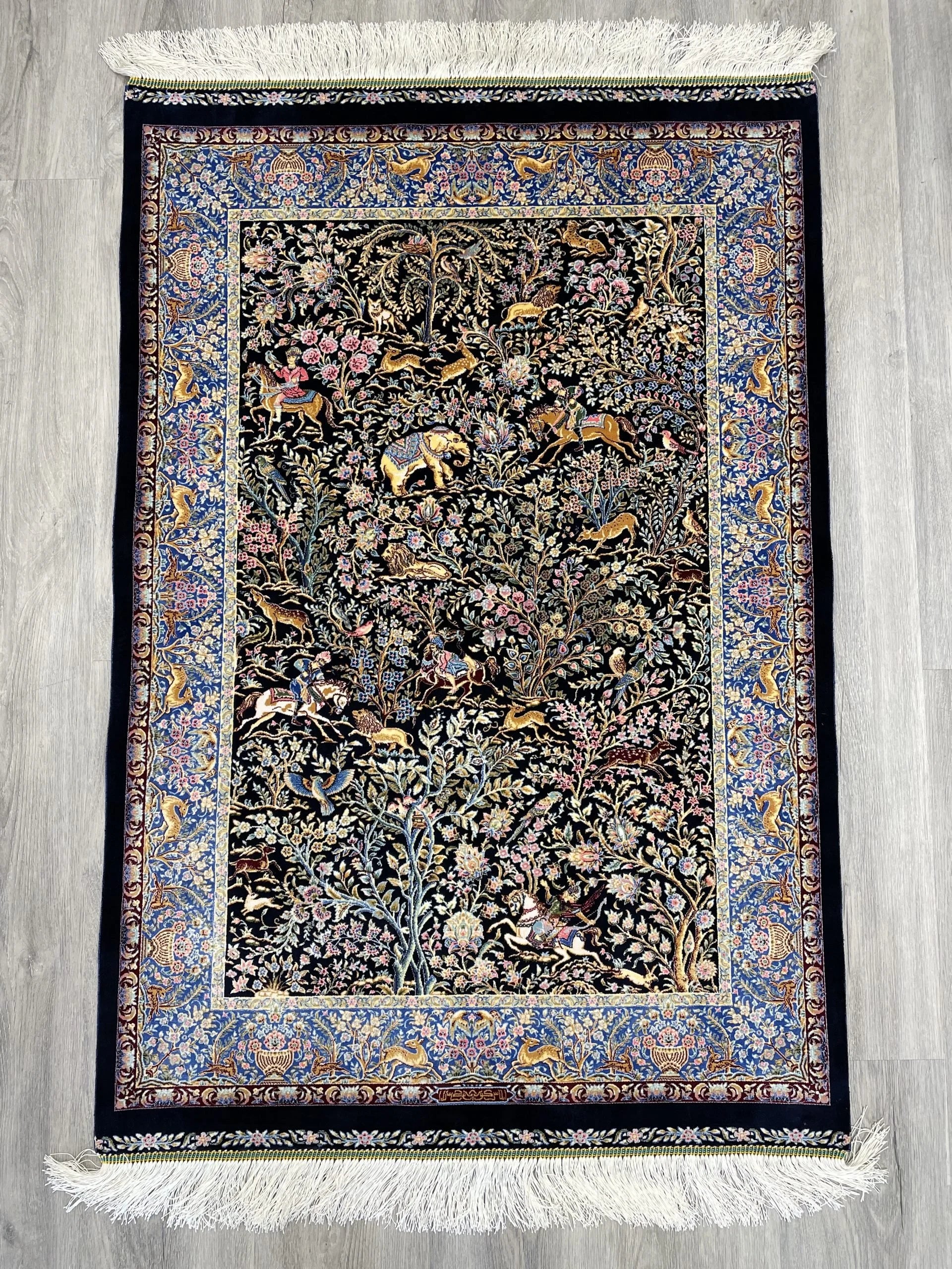 Art. Silk Rug (2'7" x 3'9")