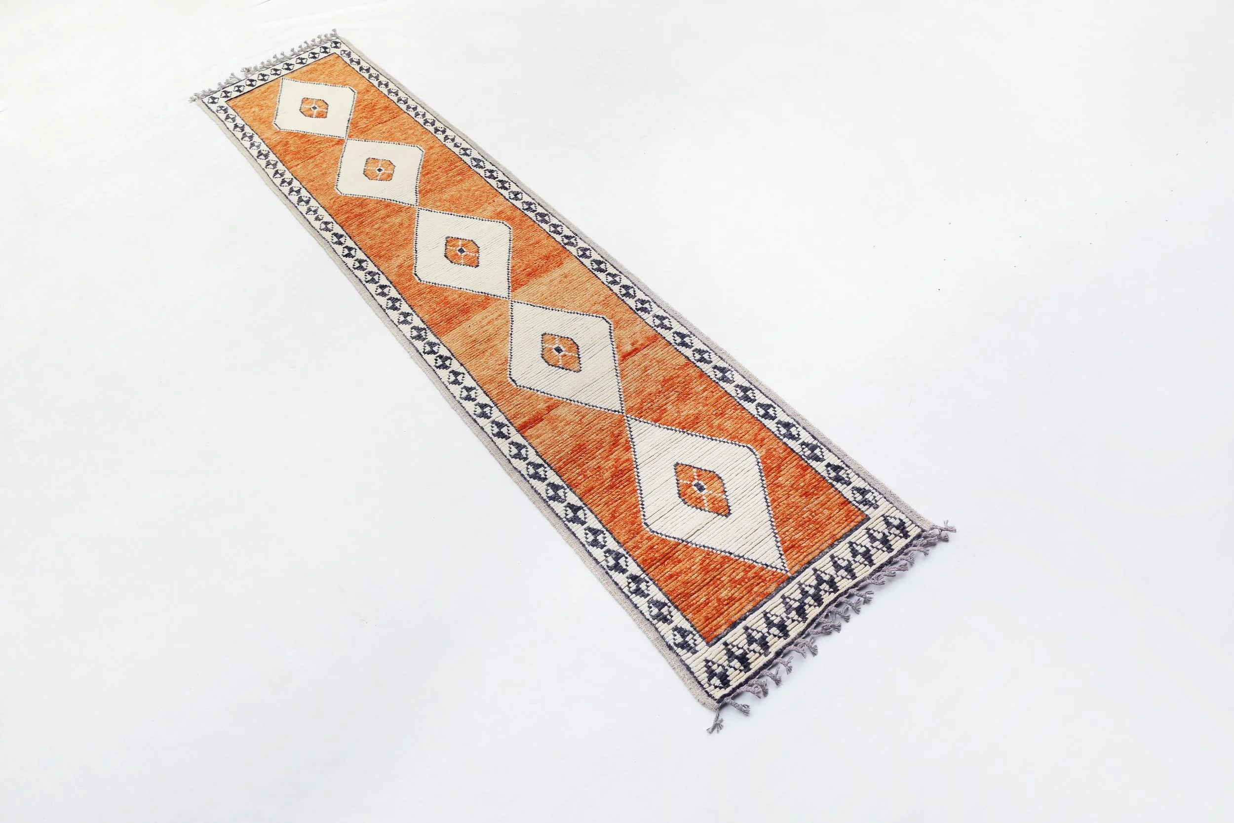 Moroccan-Style Wool Rug Runner (2'8" x 12'4")