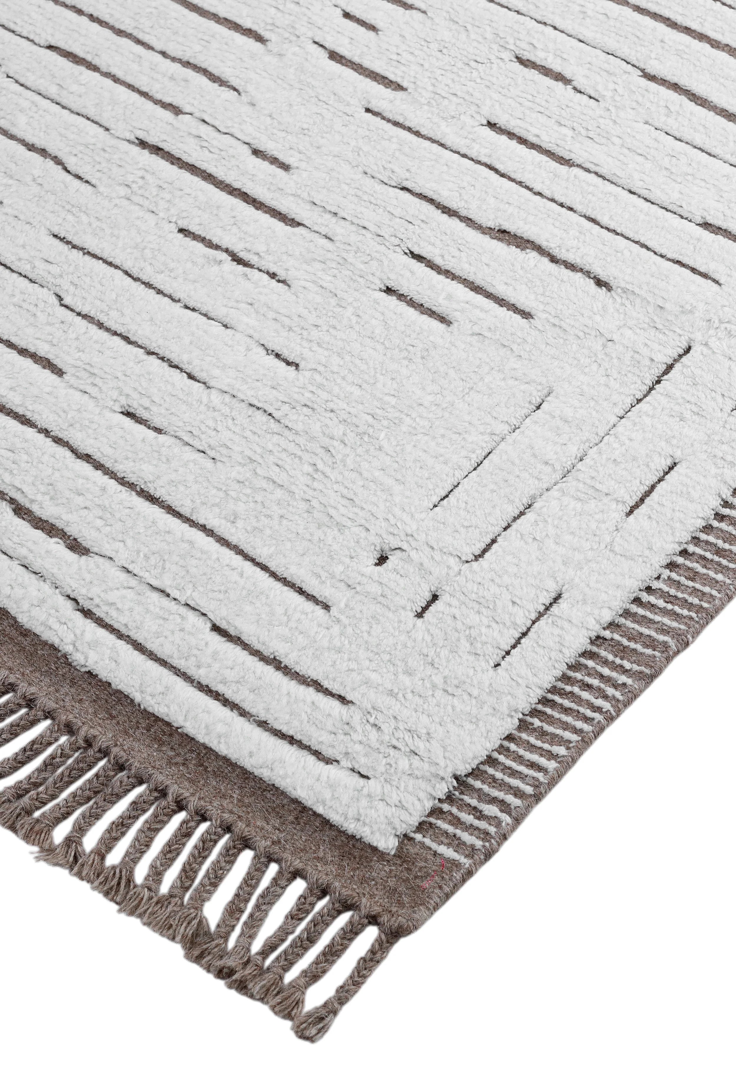 Moroccan-Style Neutral Wool Rug (Made-to-Order)