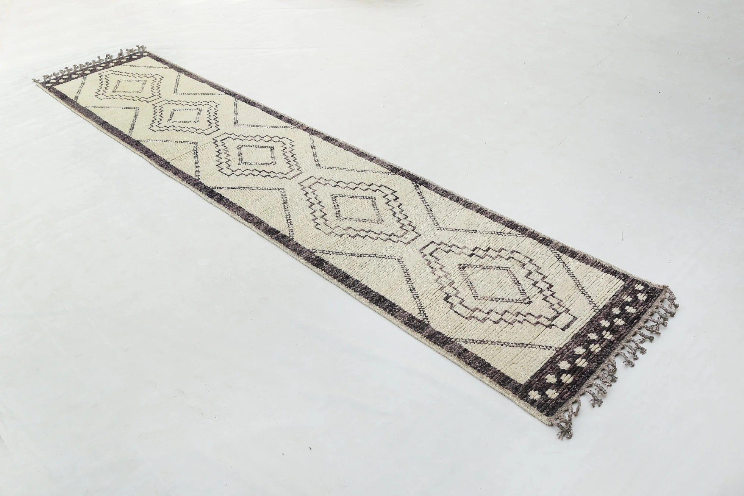 Moroccan-Style Wool Runner Rug (2'7" x 12'5")