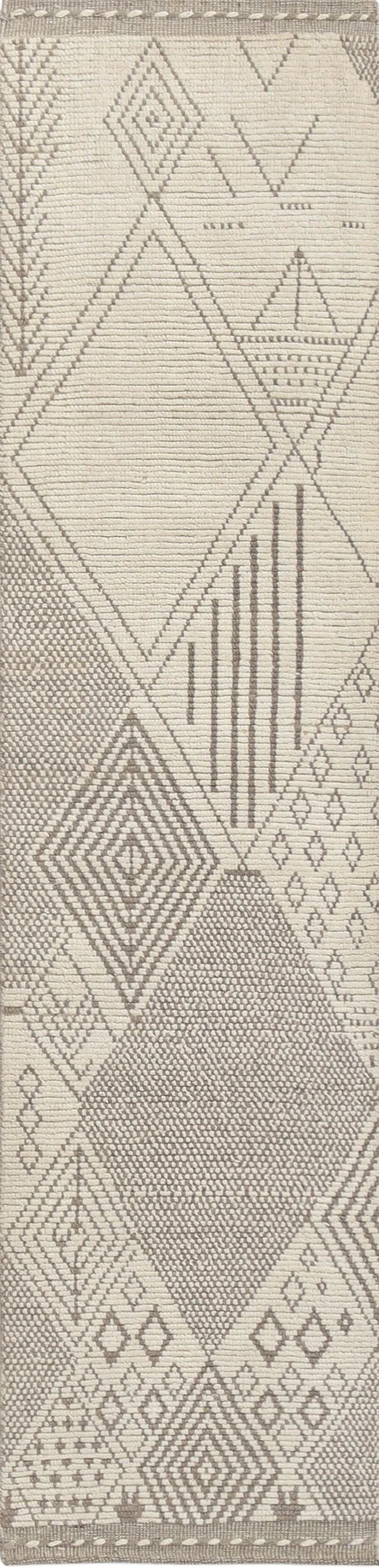 Moroccan-Style Contemporary Runner Rug (2'6" x 10'4")