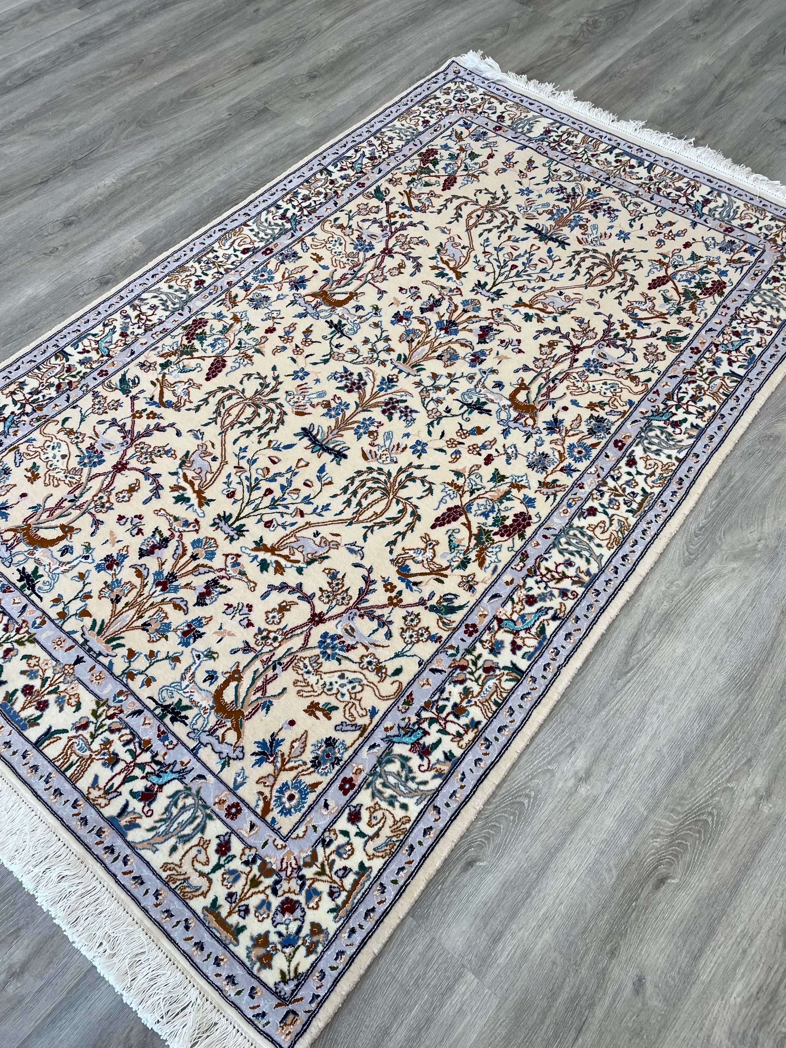 Naeen 6 Ply Wool & Silk Rug (3'5" x 5'5")