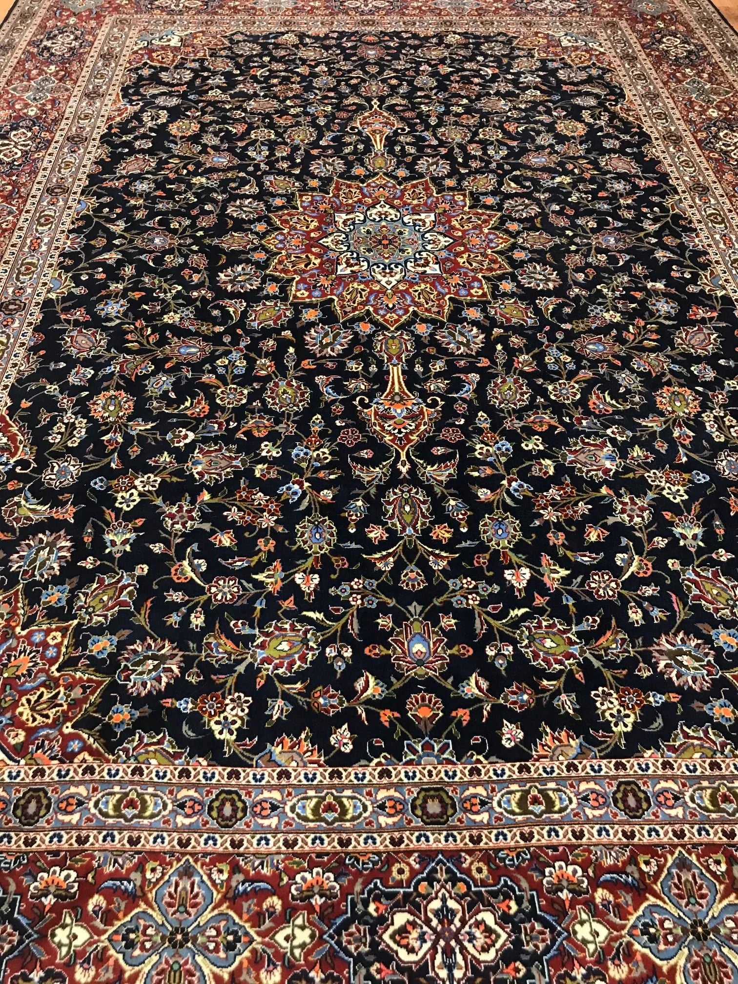 Kashan Kurk Wool Rug (10'1" x 13'9")