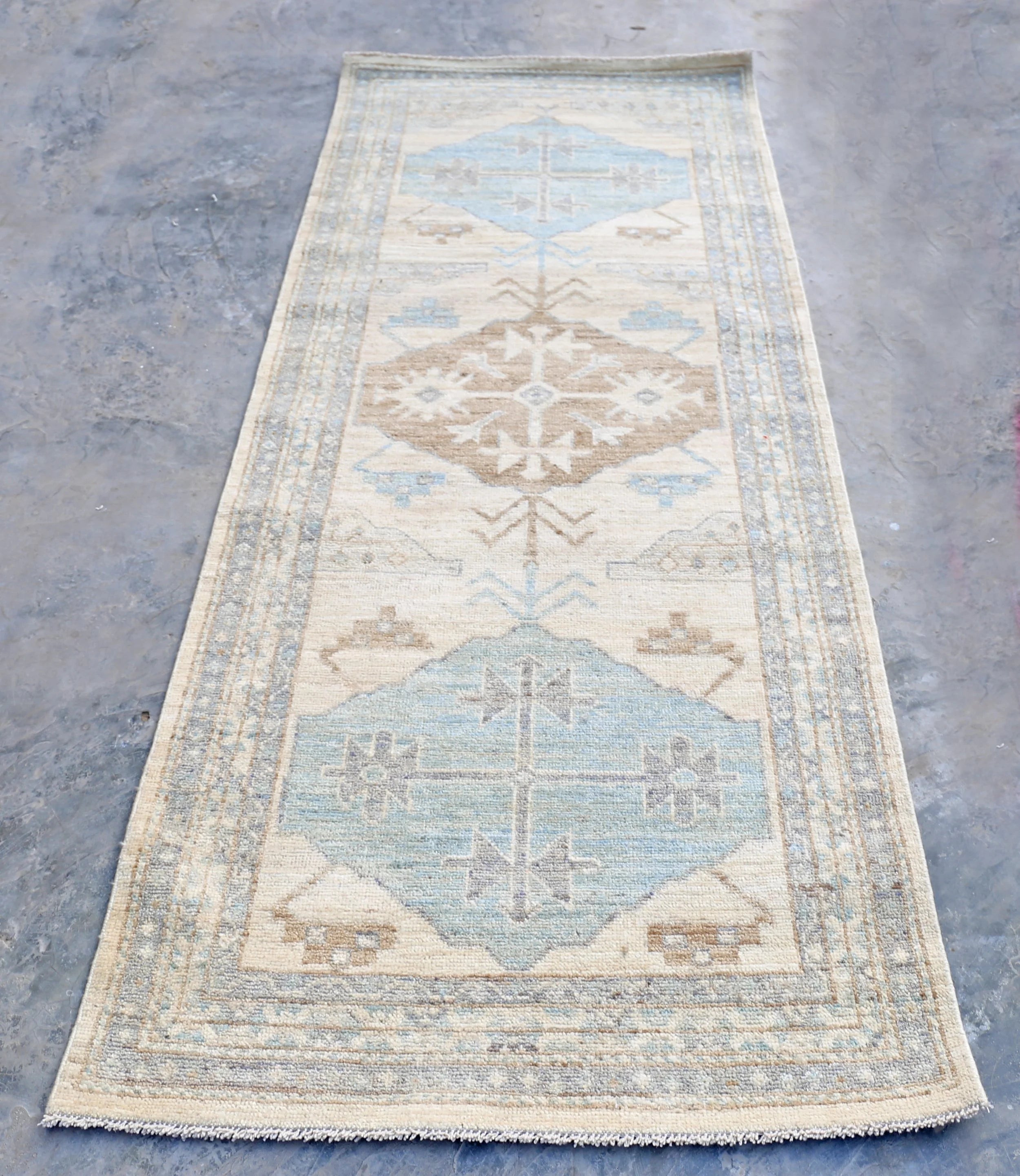 Oushak Wool Rug Runner (3'1" x 8'0")