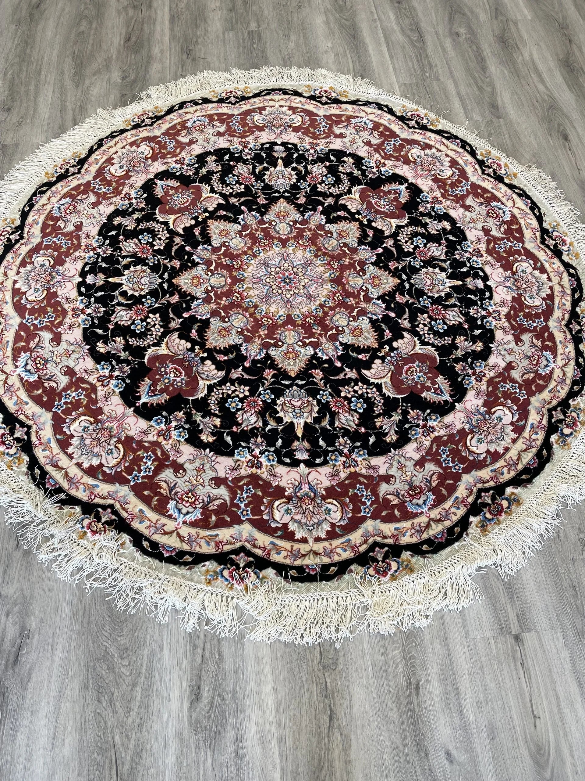 Tabriz Wool & Silk Rug (5'0" x 5'0")