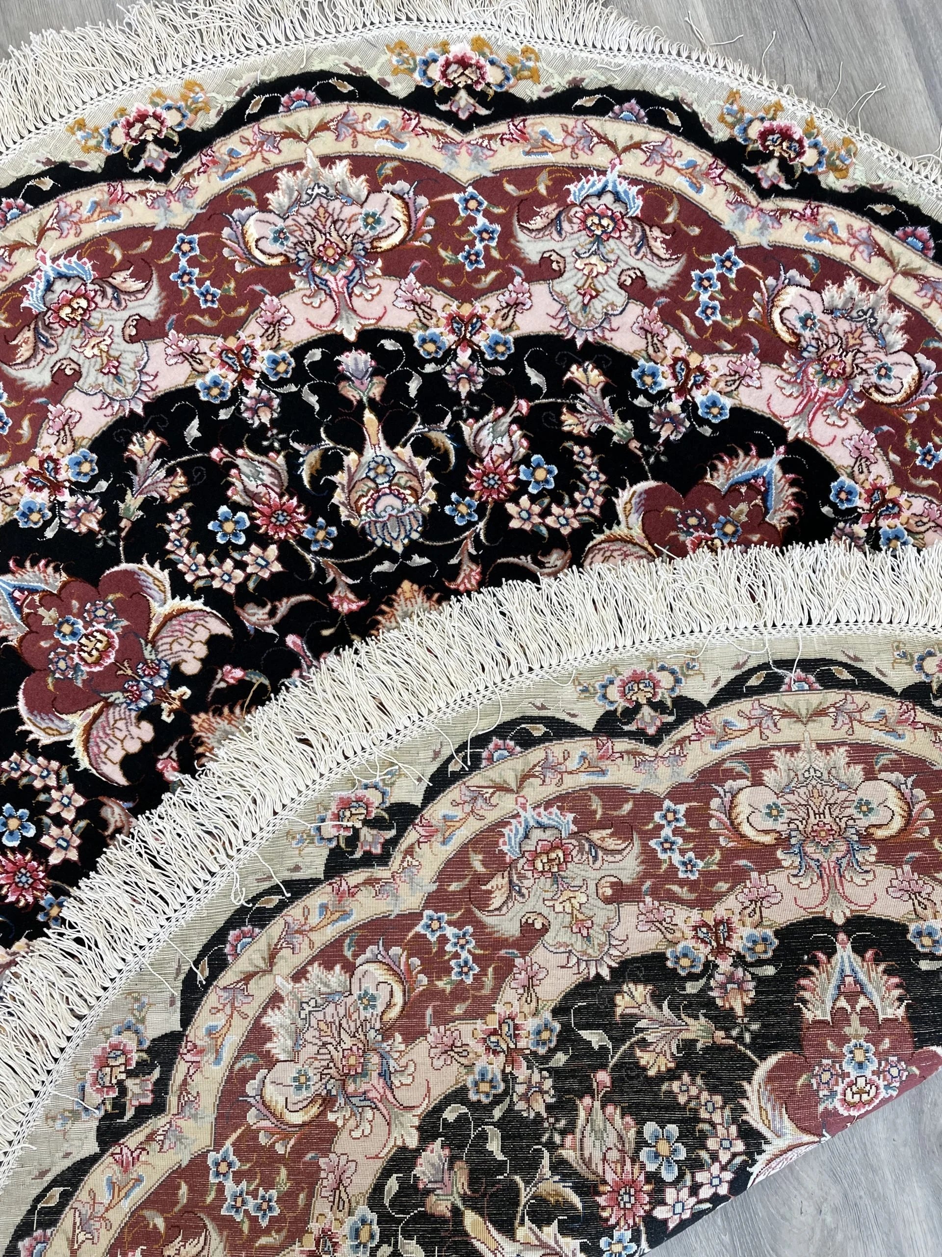 Tabriz Wool & Silk Rug (5'0" x 5'0")