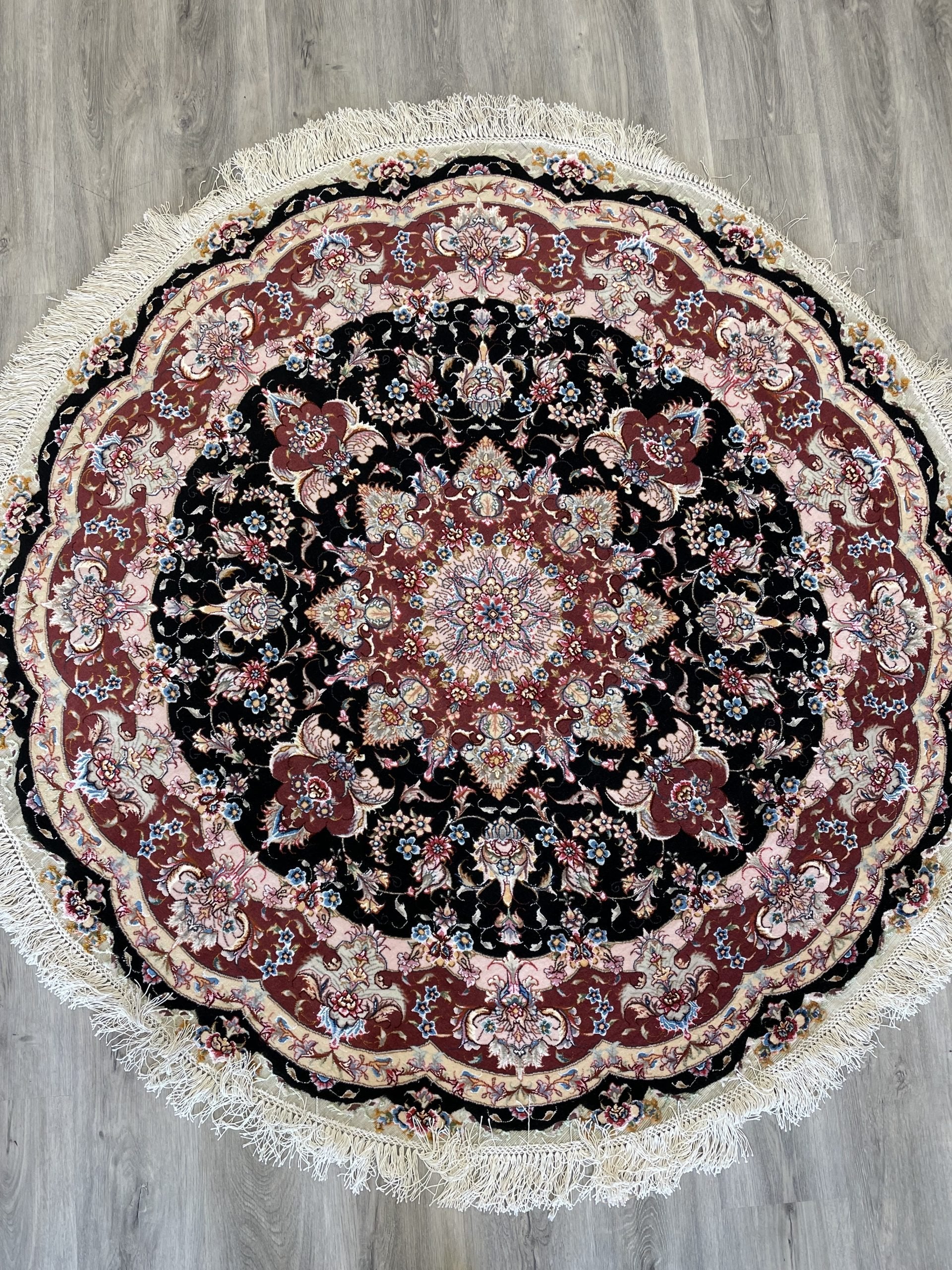 Tabriz Wool & Silk Rug (5'0" x 5'0")