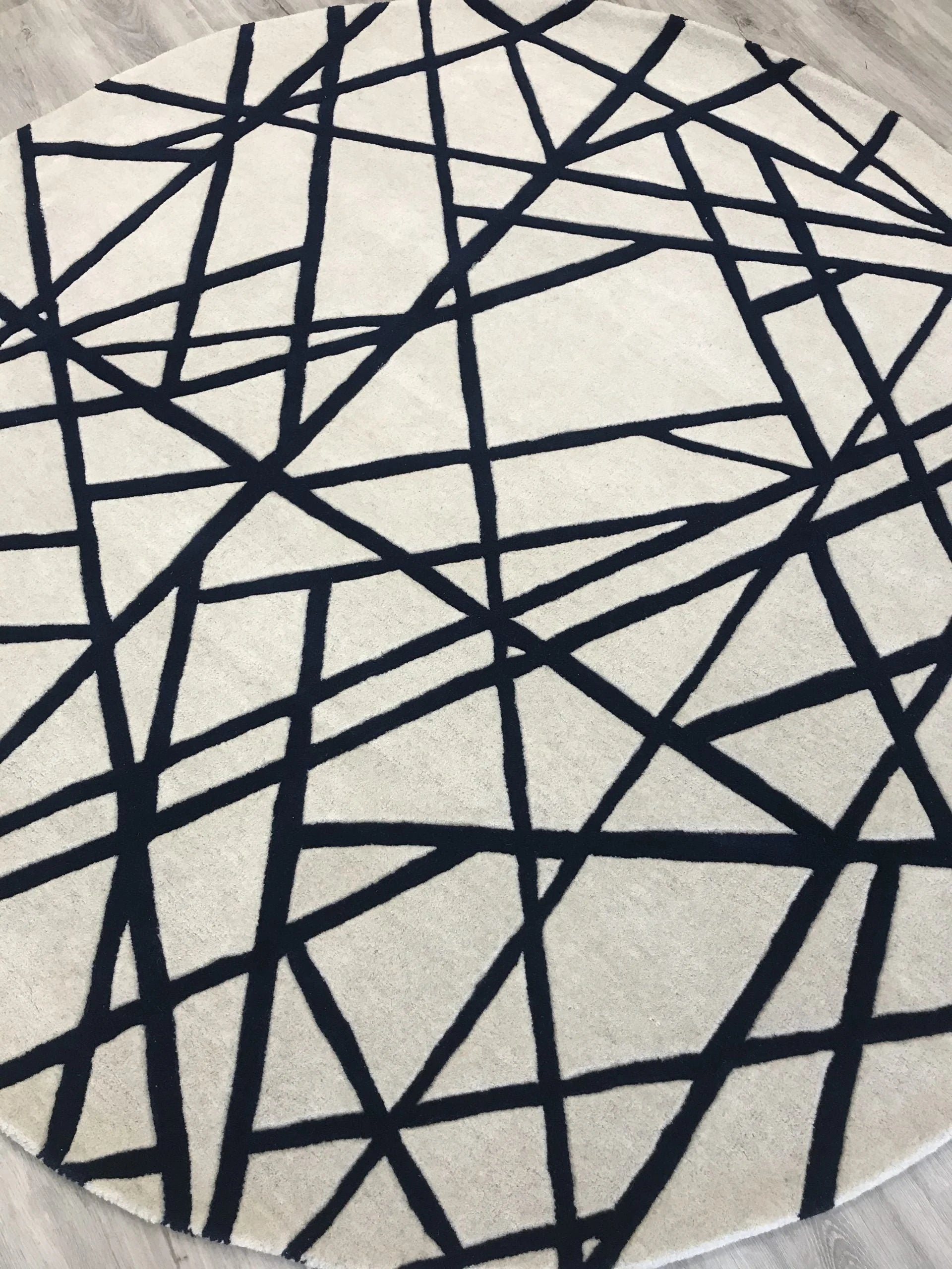 Contemporary Round Wool Rug (6'0" x 6'0")