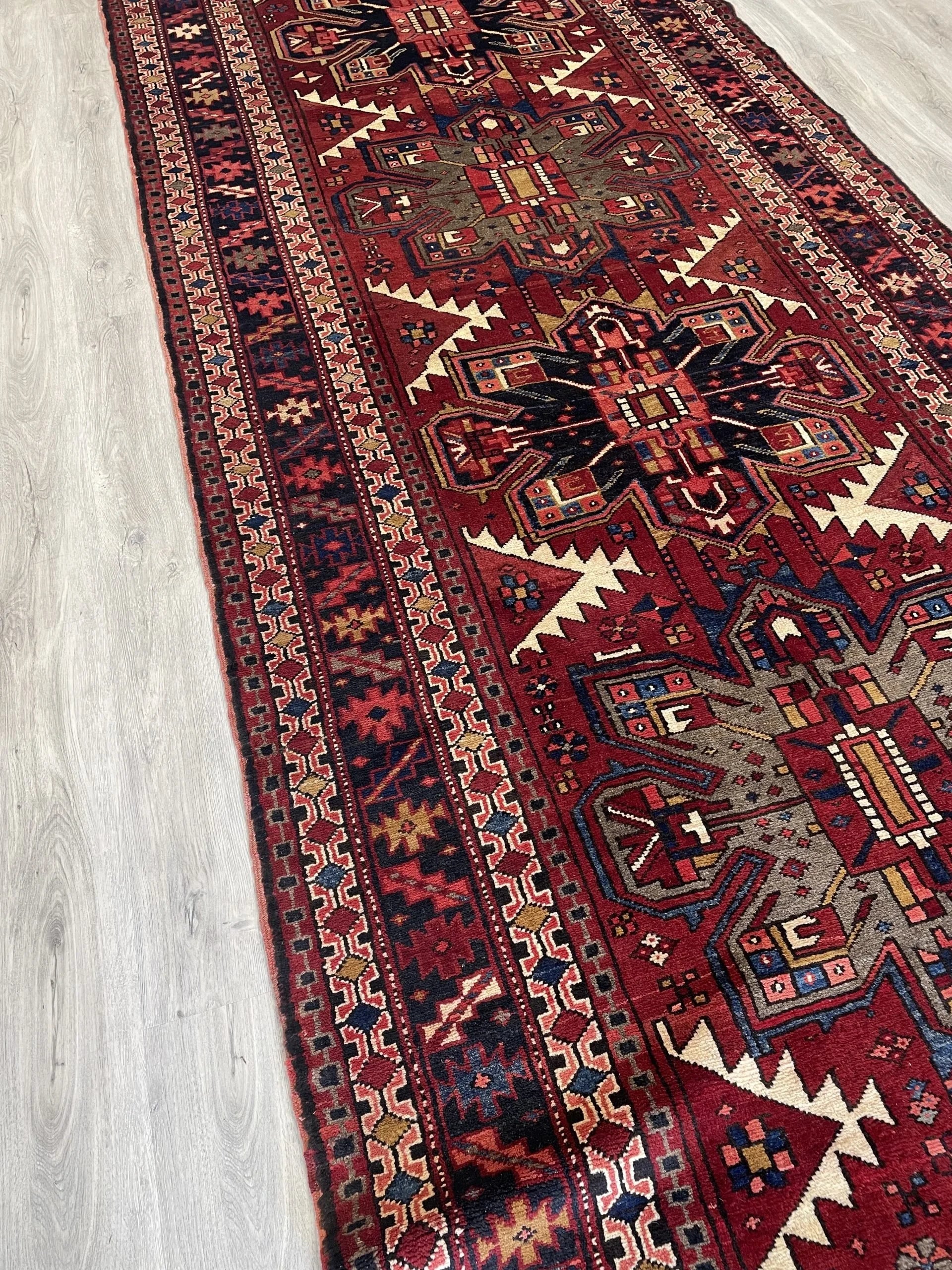 Karajeh Wool Runner Rug (4'9" x 14'2")