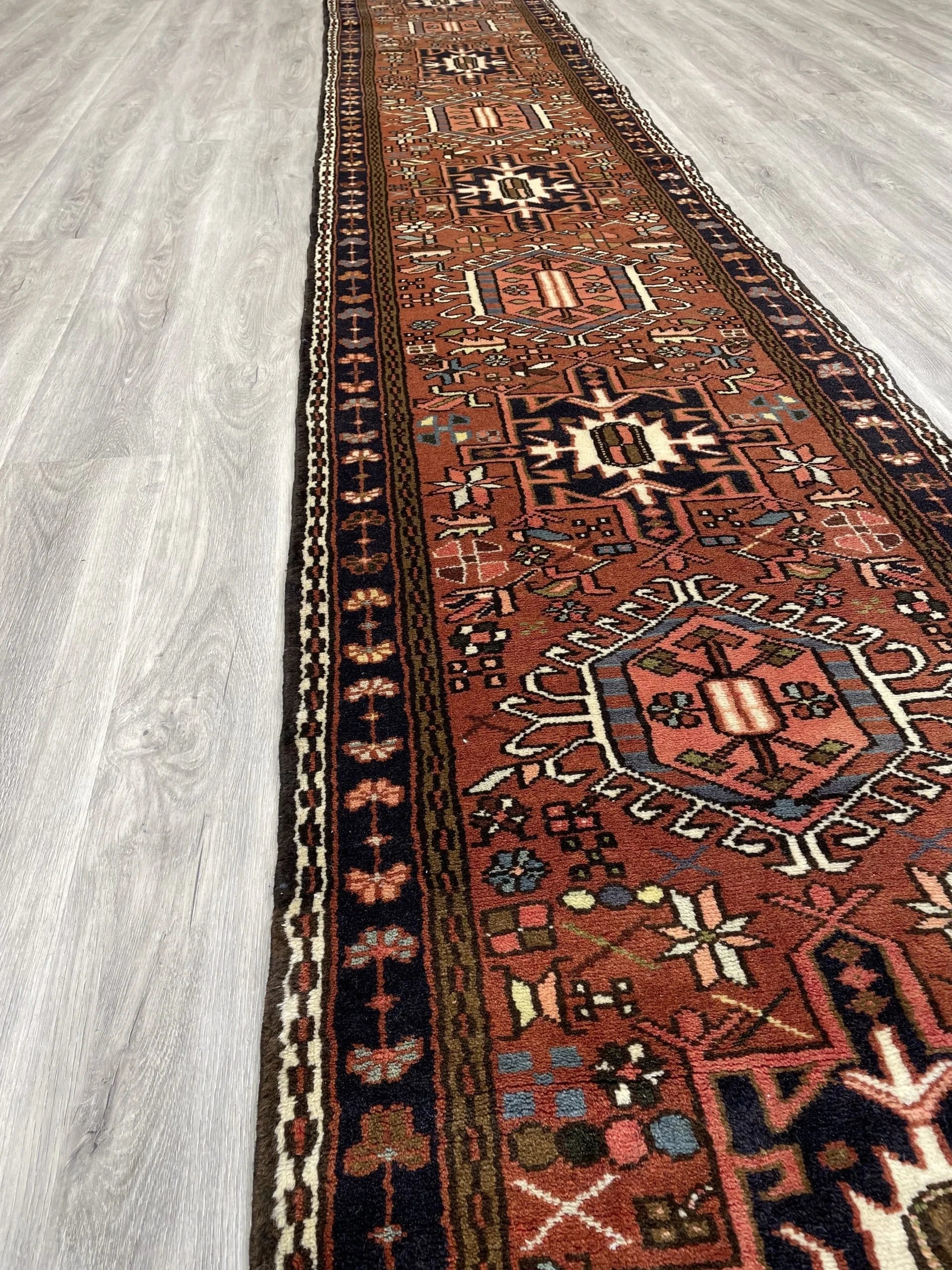 Karajeh Vintage Wool Rug Runner (2'5" x 13'3")
