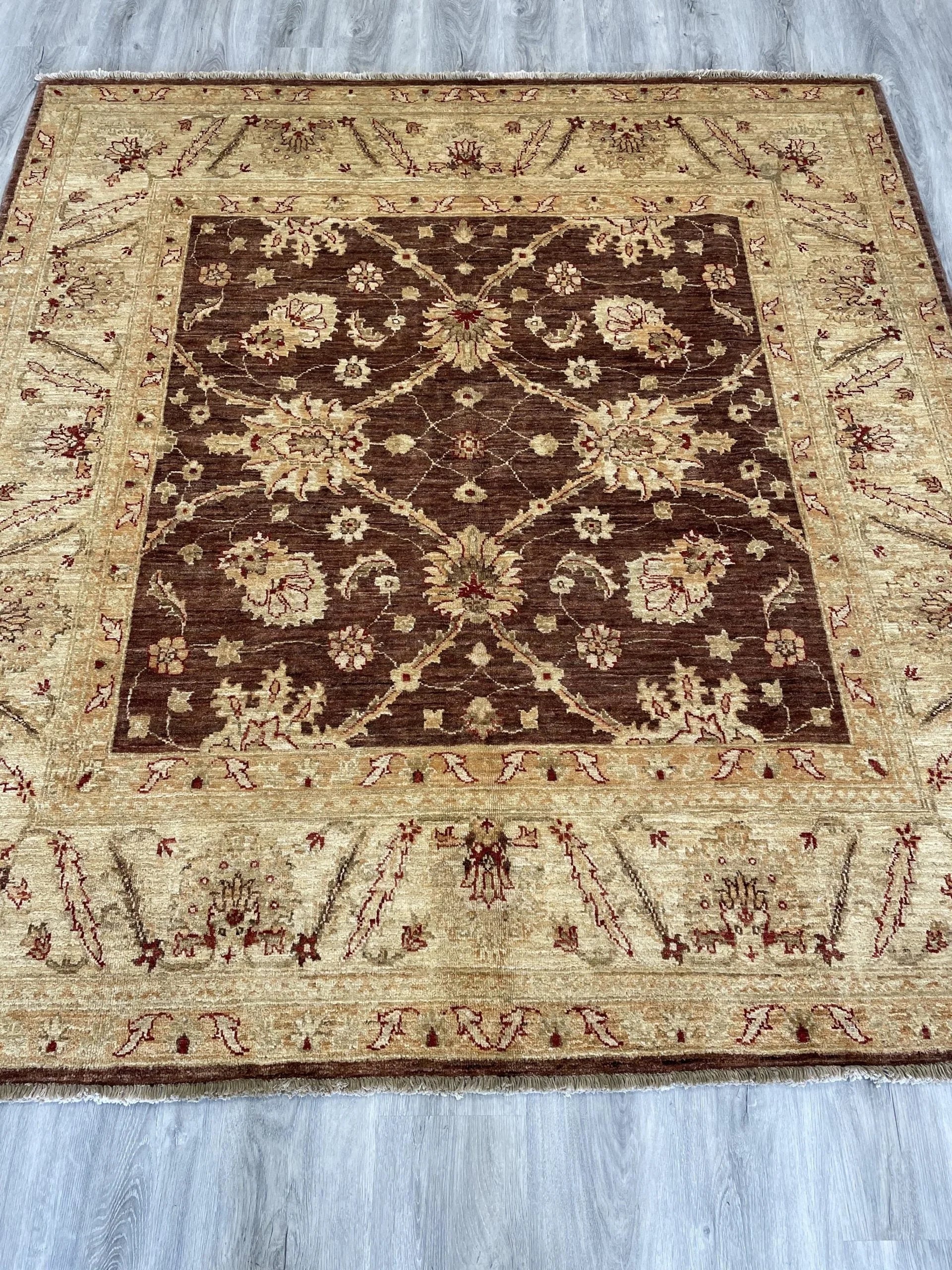 Rustic Wool Rug (5'10" x 6'3")