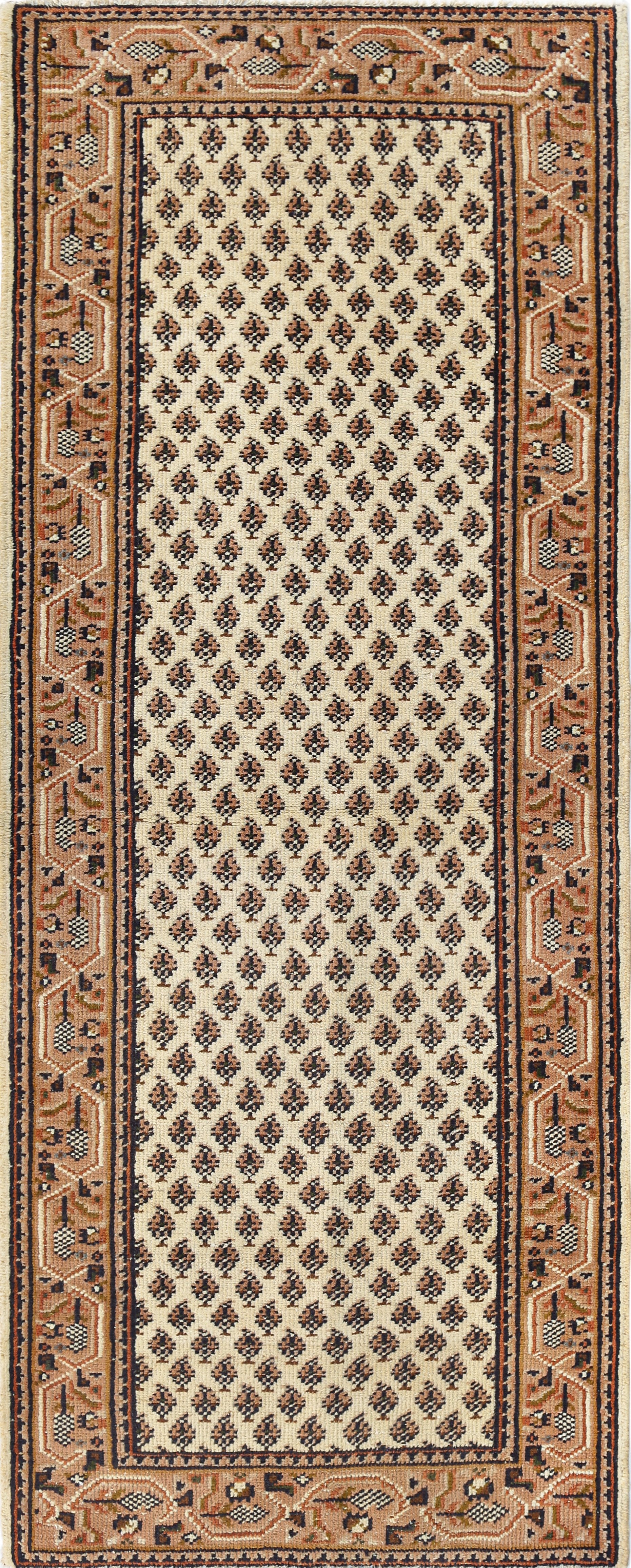 Neutral Vintage Wool Runner Rug (2'7" x 6'6")