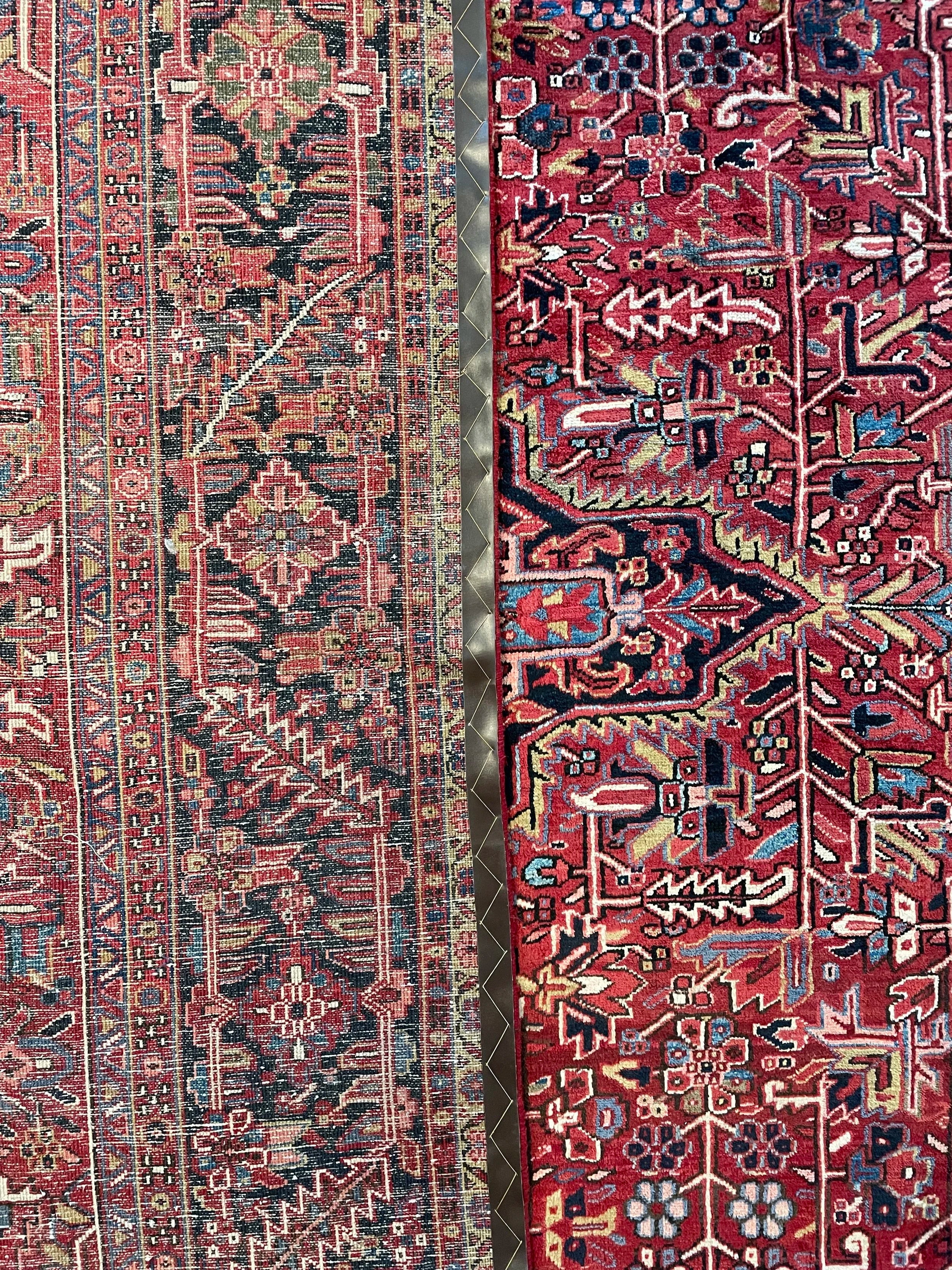 Semi-Antique Wool Heriz Rug (12x15)
