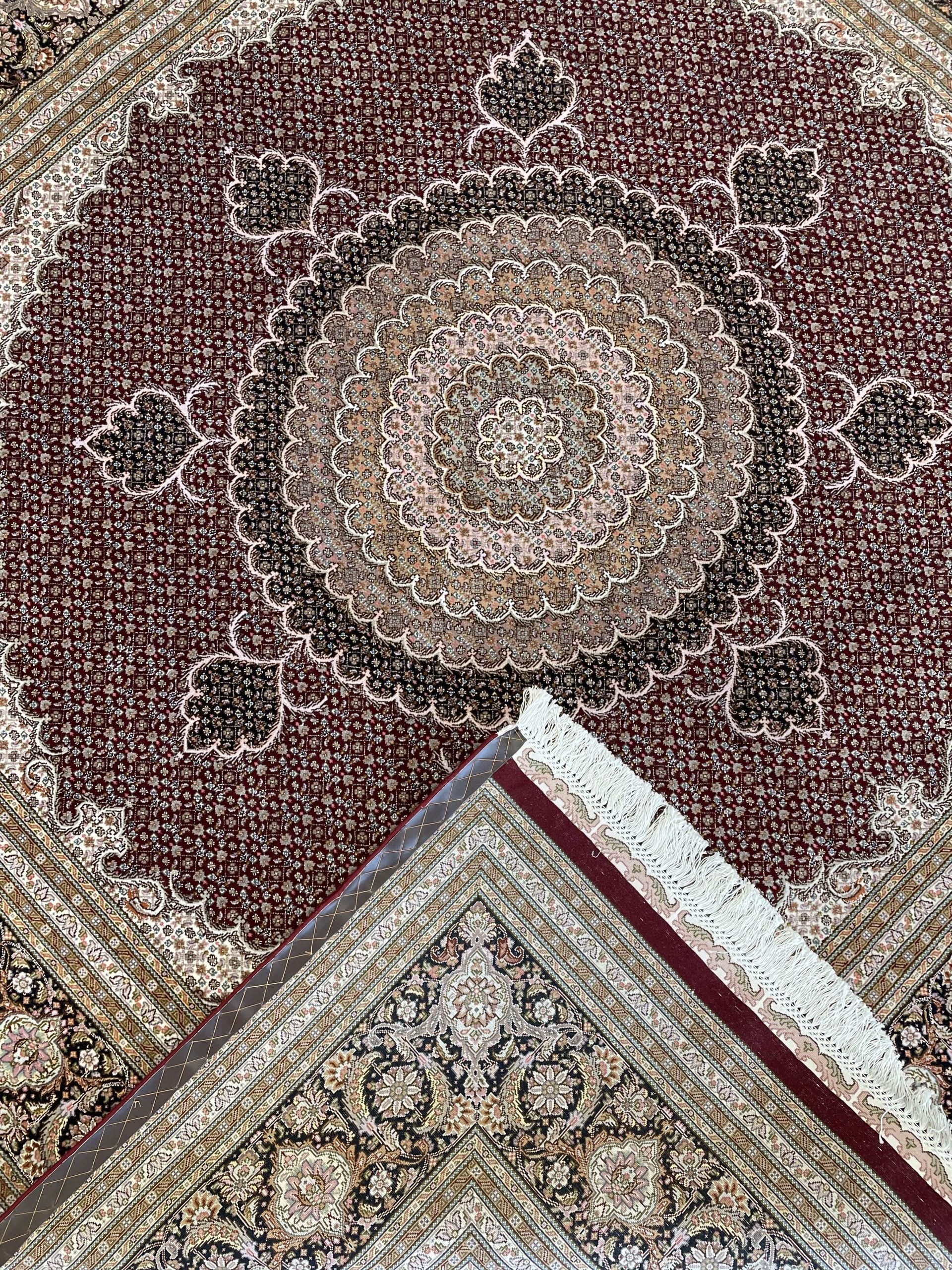 Tabriz Wool & Silk Rug (8'3" x 8'3")