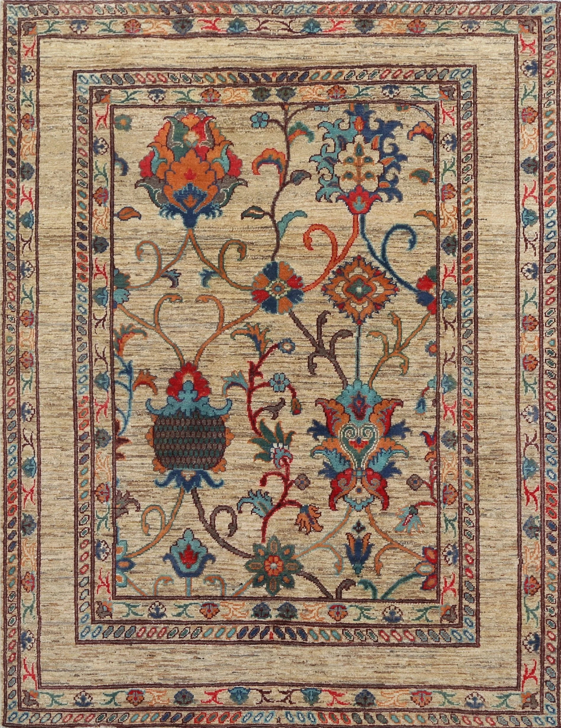Sultani Wool Rug (5'1" x 6'6")