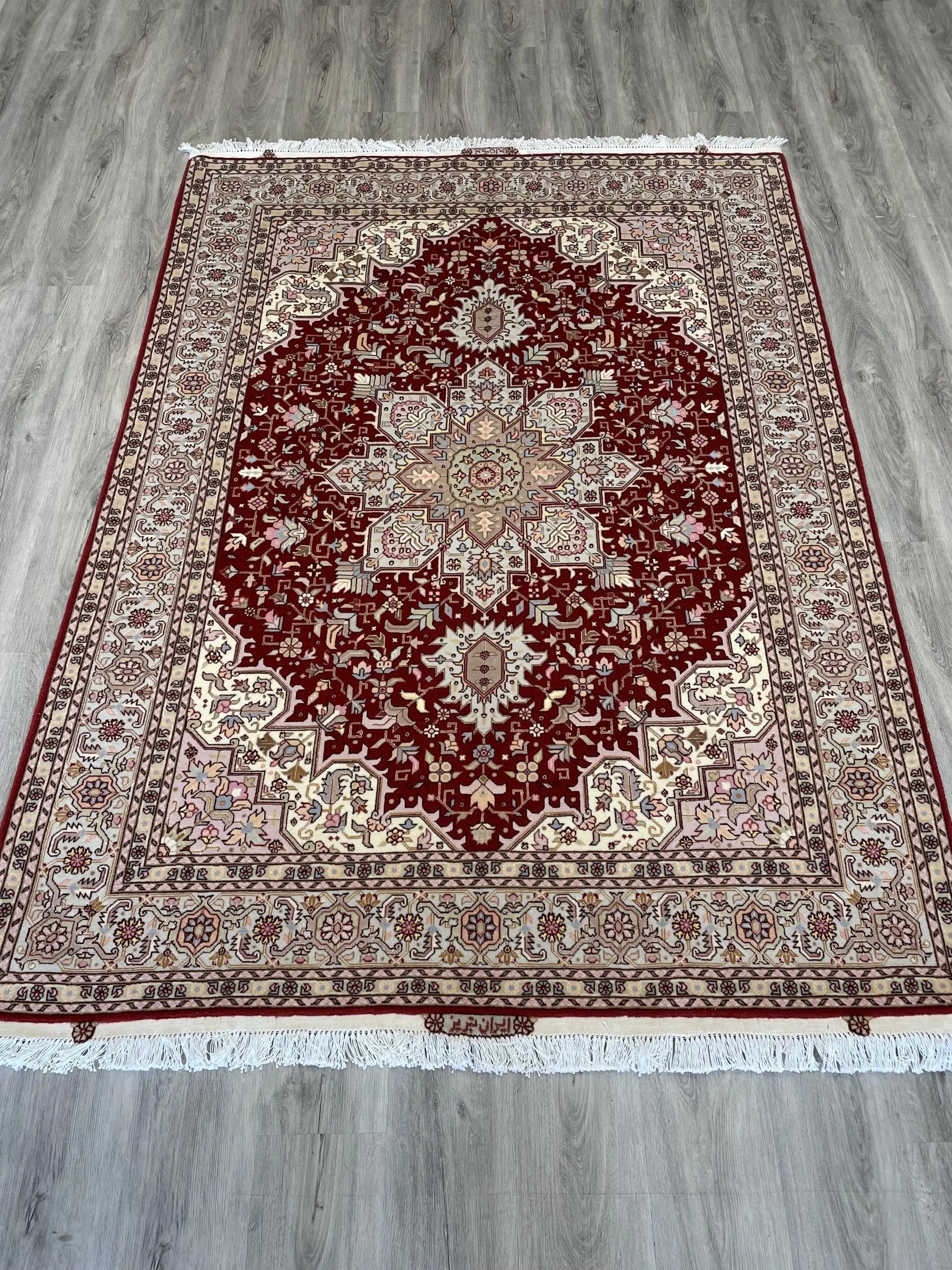 Tabriz Wool & Silk Rug (5'0" x 6'10")