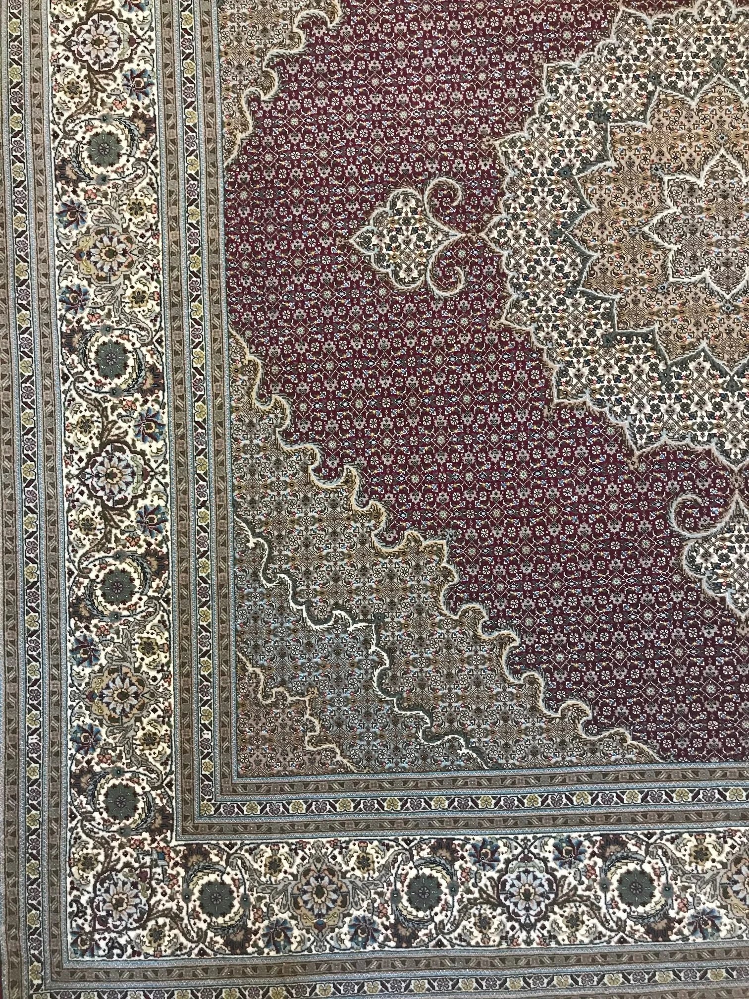 Tabriz Wool & Silk Rug (6'7" x 6'8")