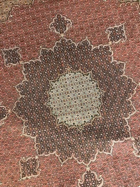 Tabriz Maralan Wool & Silk Rug (12'11" x 12'11")
