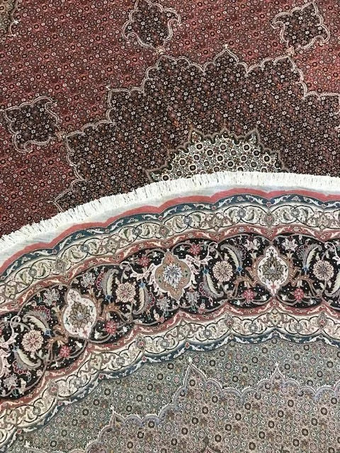 Tabriz Maralan Wool & Silk Rug (12'11" x 12'11")