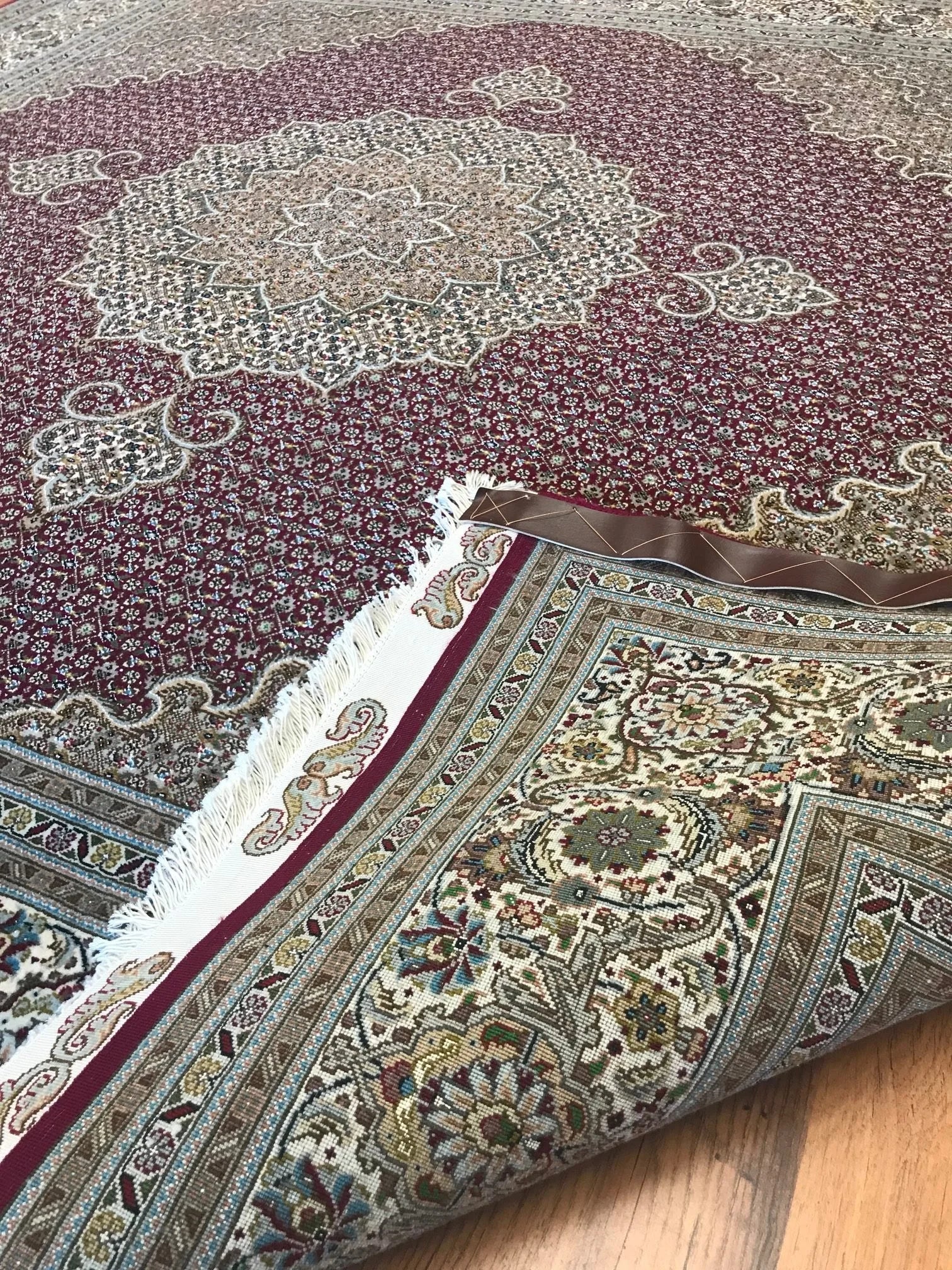 Tabriz Wool & Silk Rug (6'7" x 6'8")