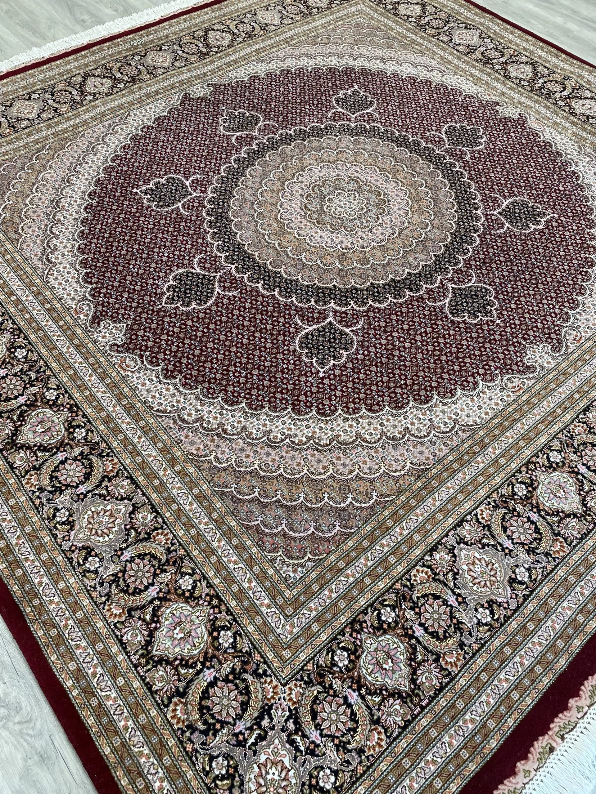 Tabriz Wool & Silk Rug (8'3" x 8'3")