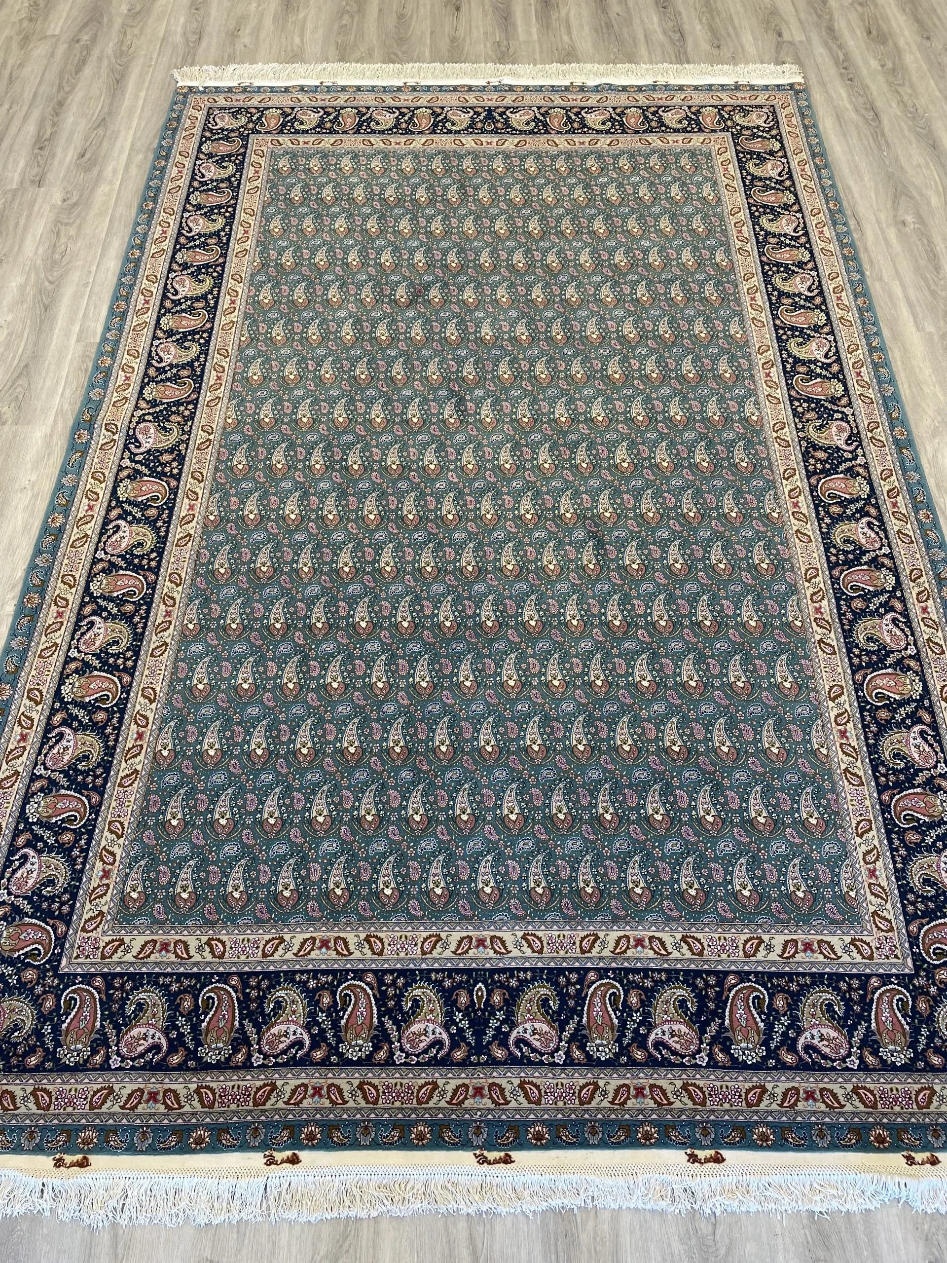 Tabriz Wool & Silk Rug (6'7" x 9'9")