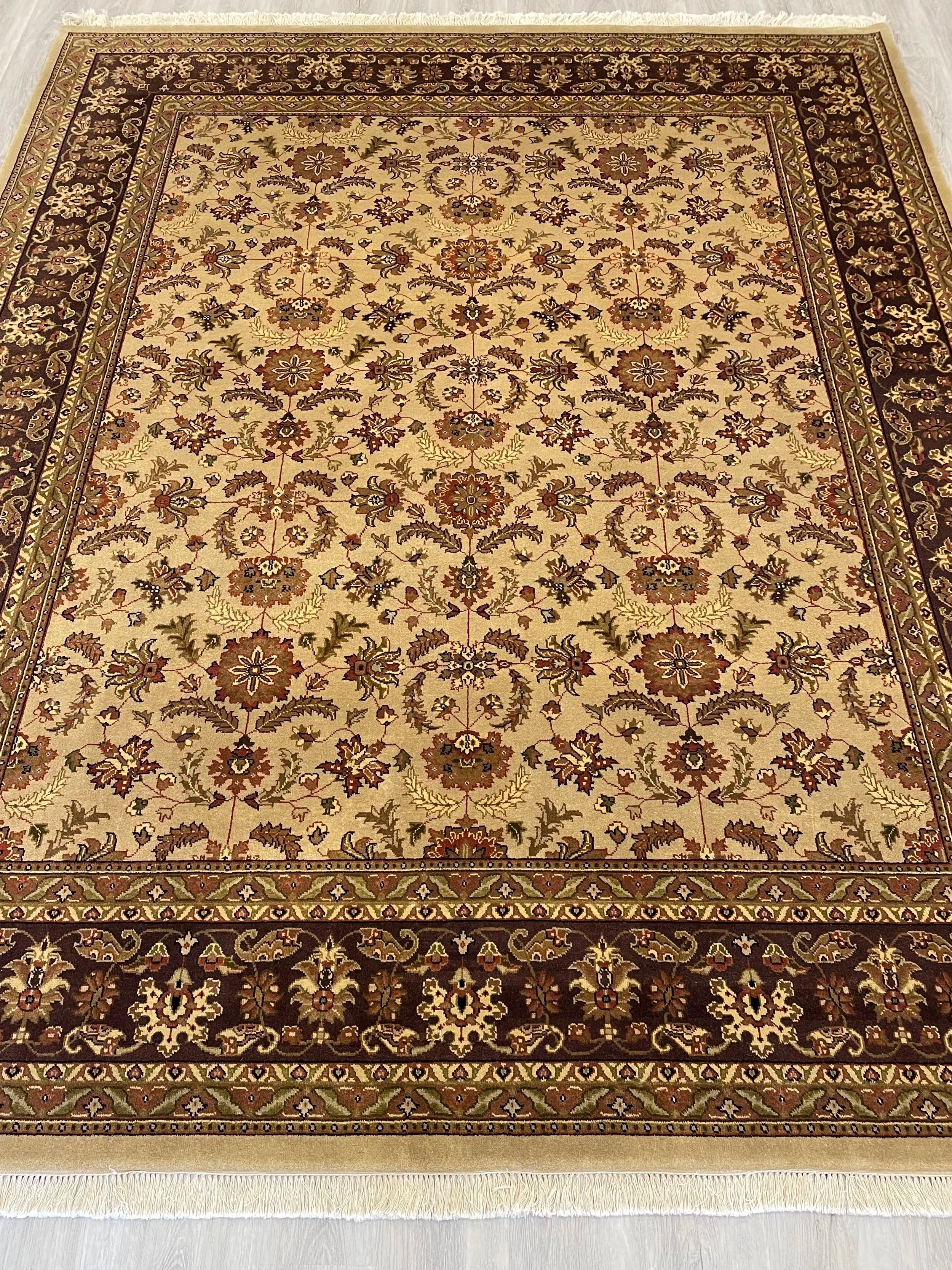 Indo Tabriz Wool Rug (8'1" x 9'10")