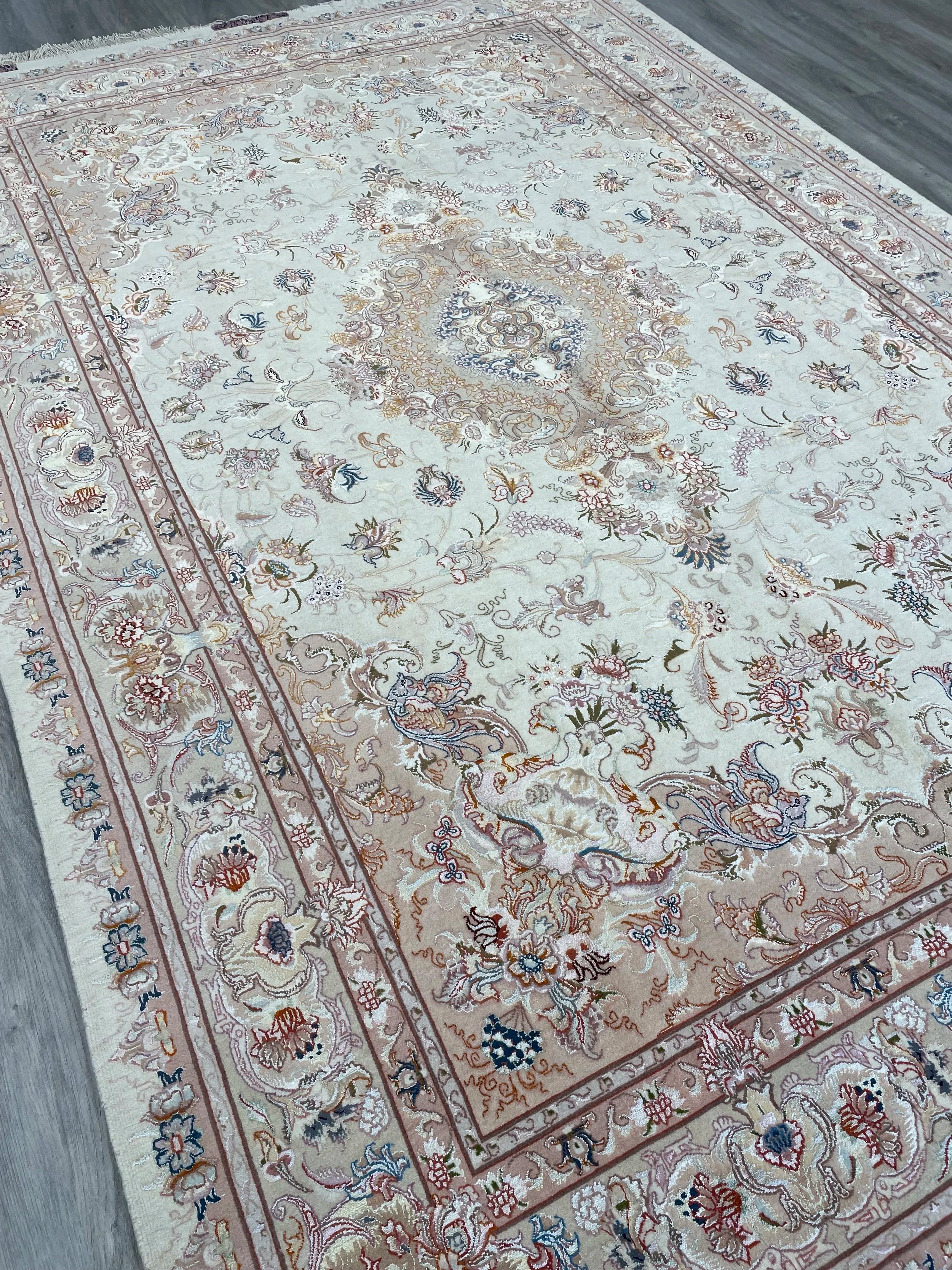 Tabriz Wool & Silk Rug (6'8" x 10'0")