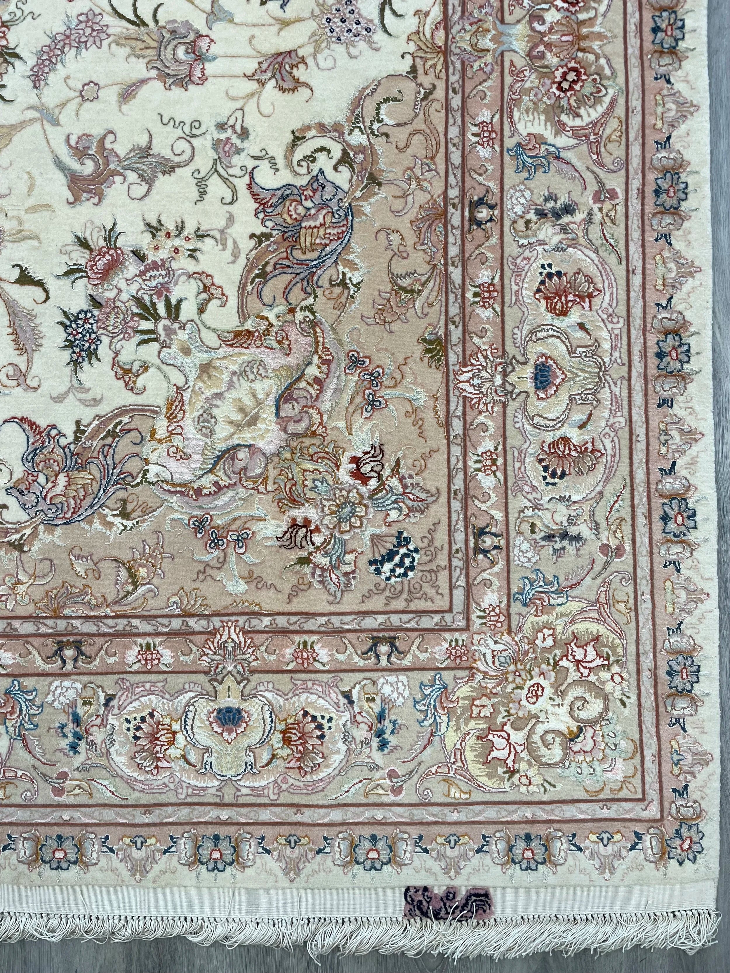 Tabriz Wool & Silk Rug (6'8" x 10'0")