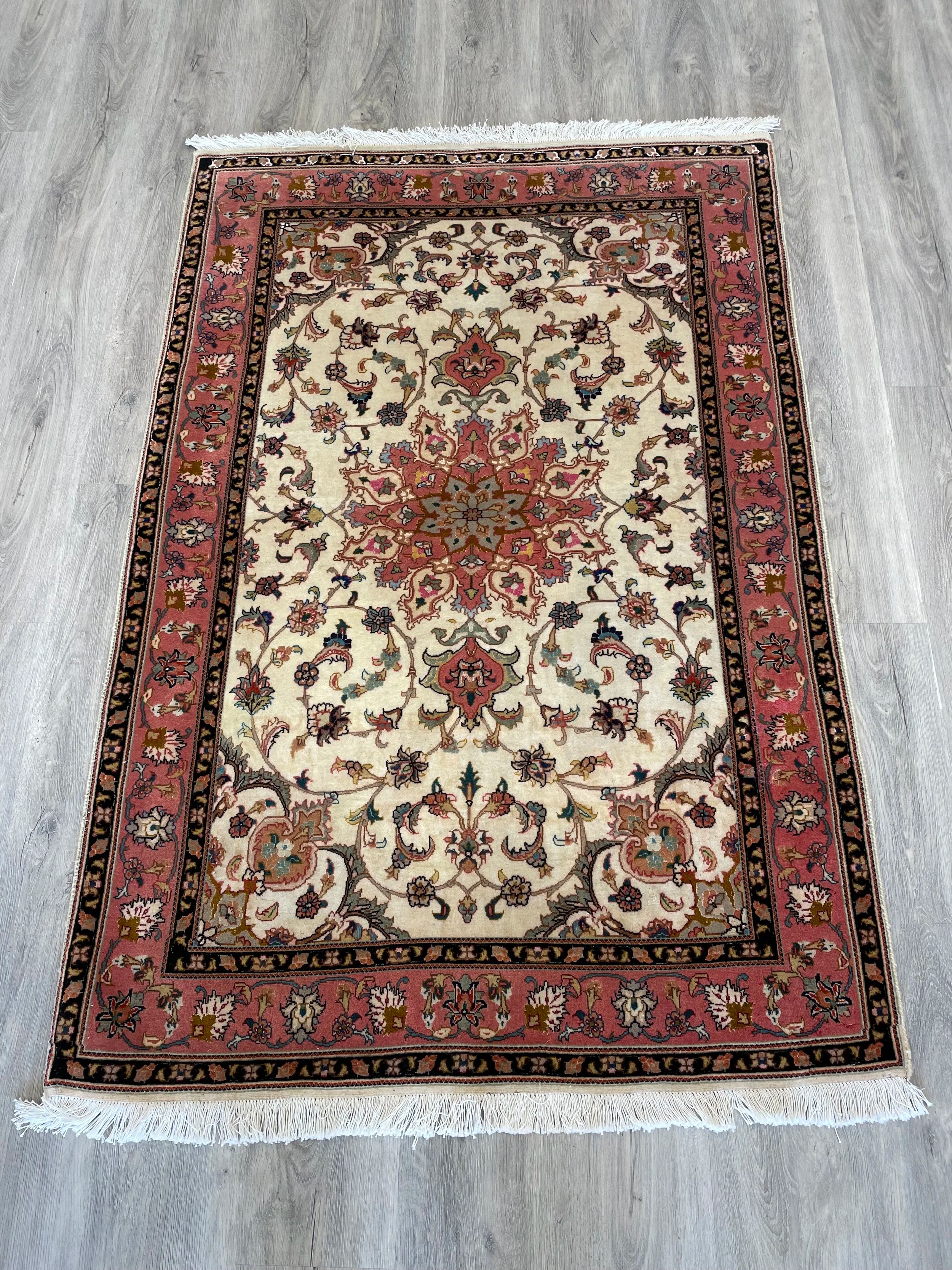 Vintage Tabriz Rug (3'5" x 5'1")
