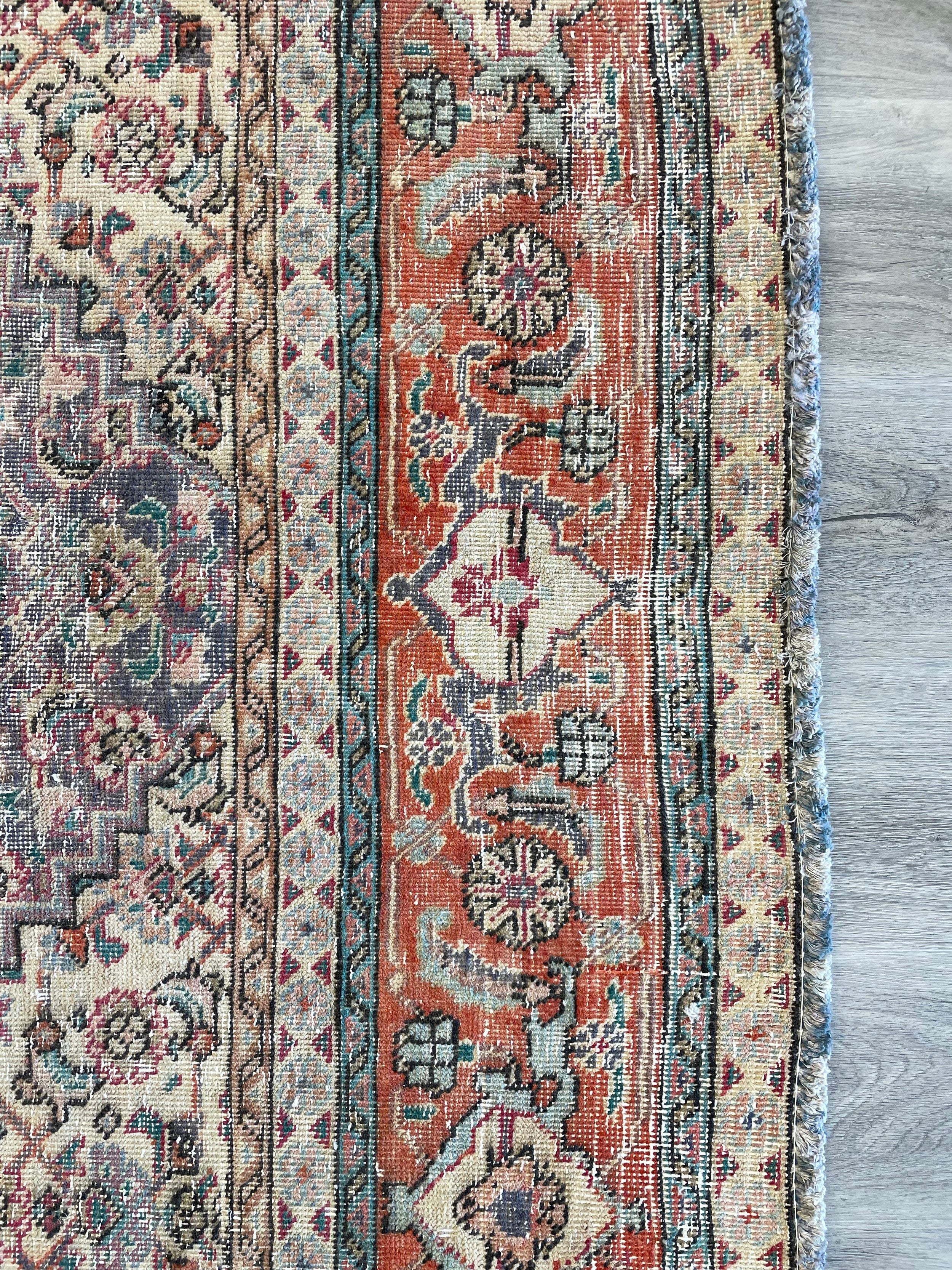 Distressed Vintage Wool Rug (6'4" x 9'5")