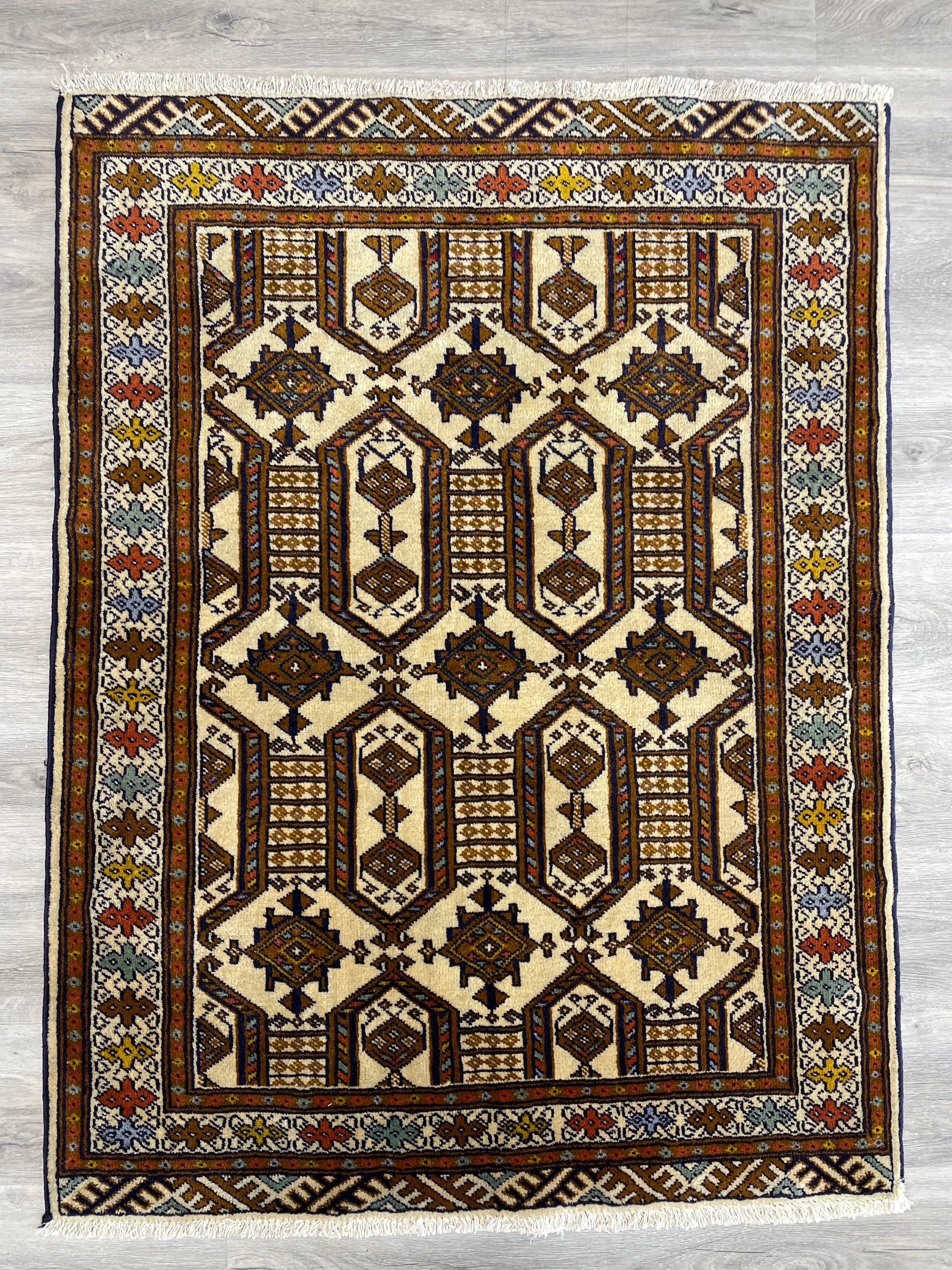 Turkoman Wool Rug (3'1" x 4'2")