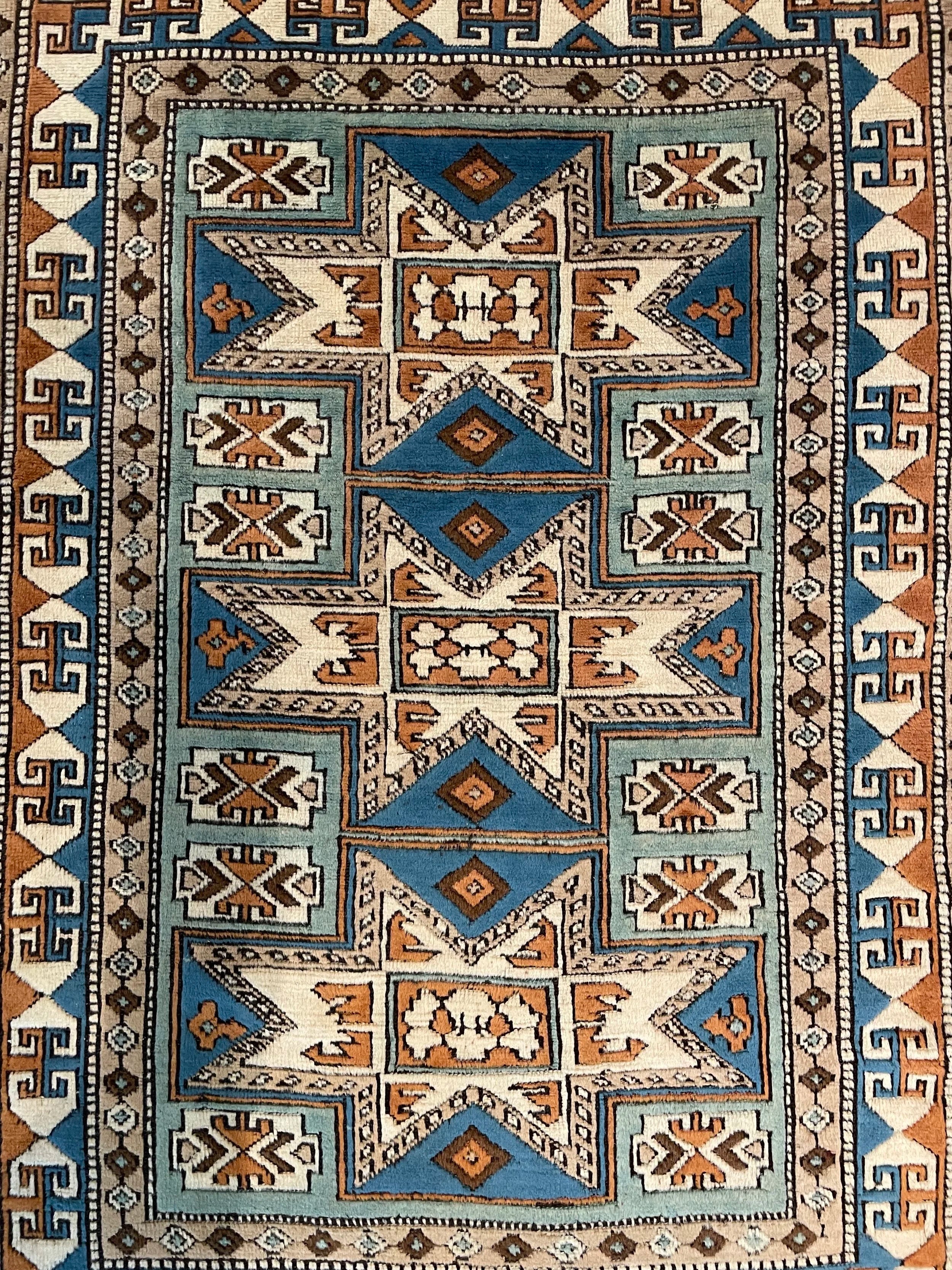Turkish Vintage Wool Rug (4'3" x 5'10")