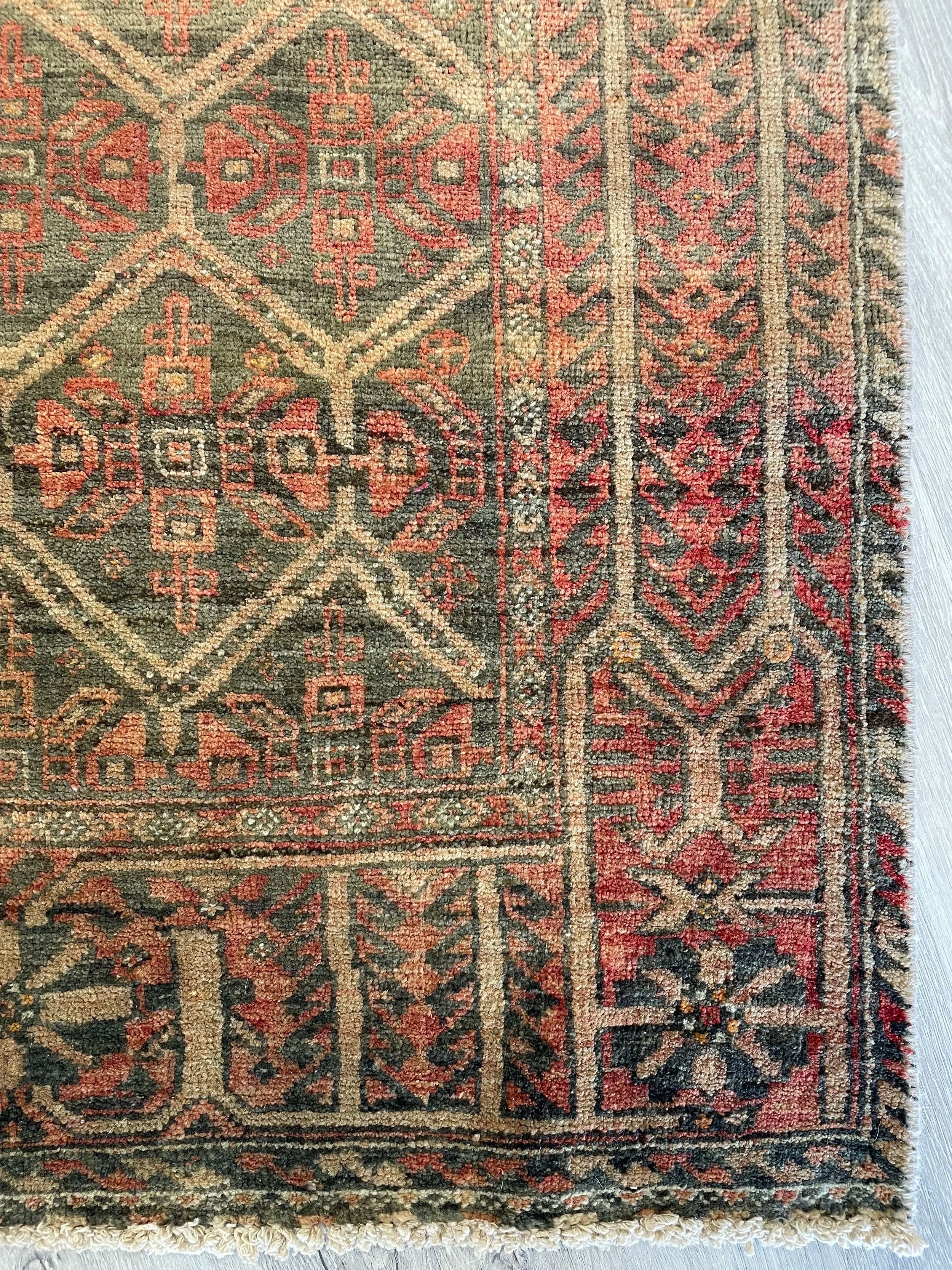 Baluchi Vintage Wool Rug (2'5" x 4'3")