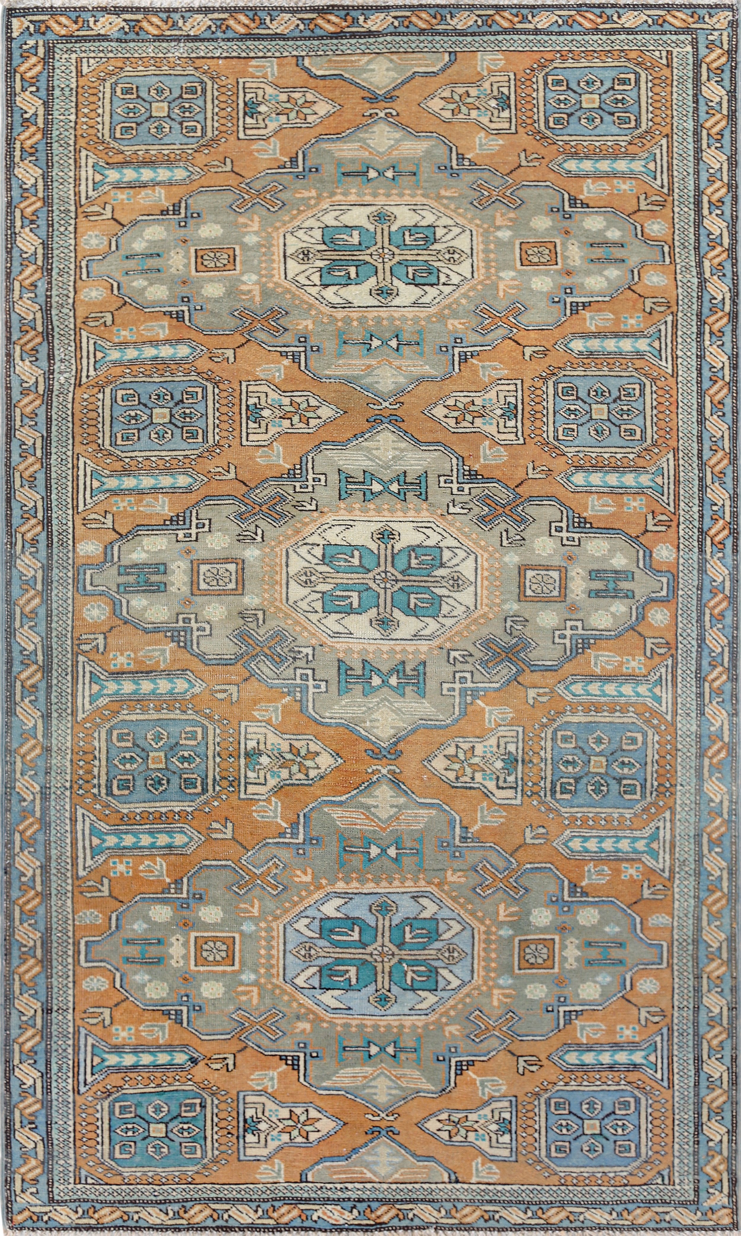 Kazak Vintage Wool Rug (3'3" x 5'10")
