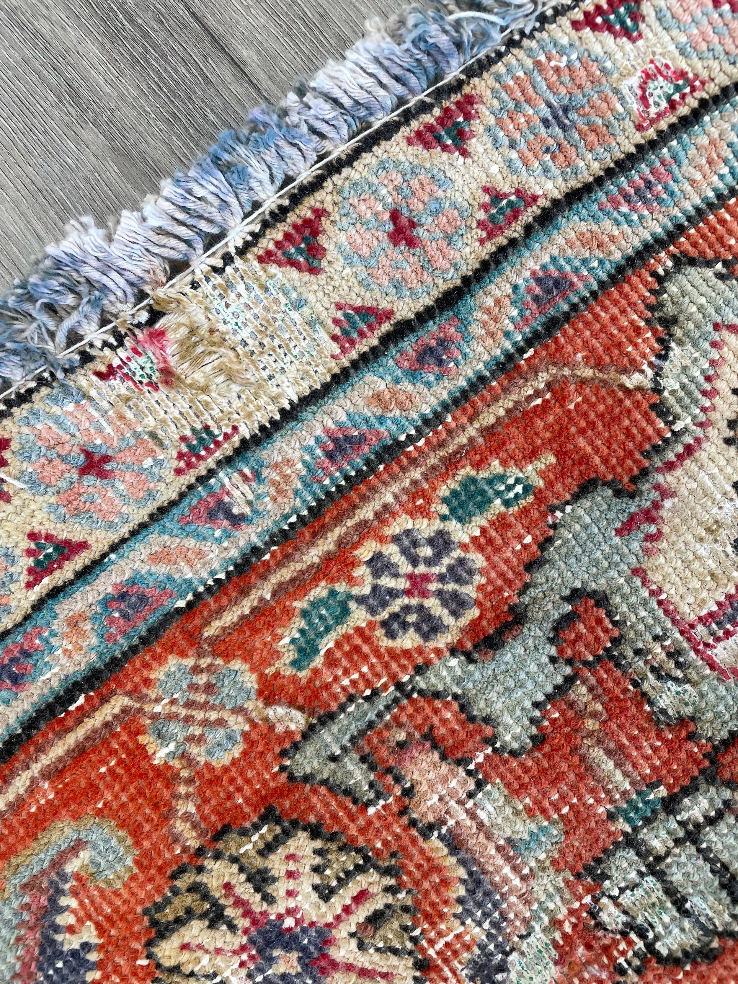 Distressed Vintage Wool Rug (6'4" x 9'5")
