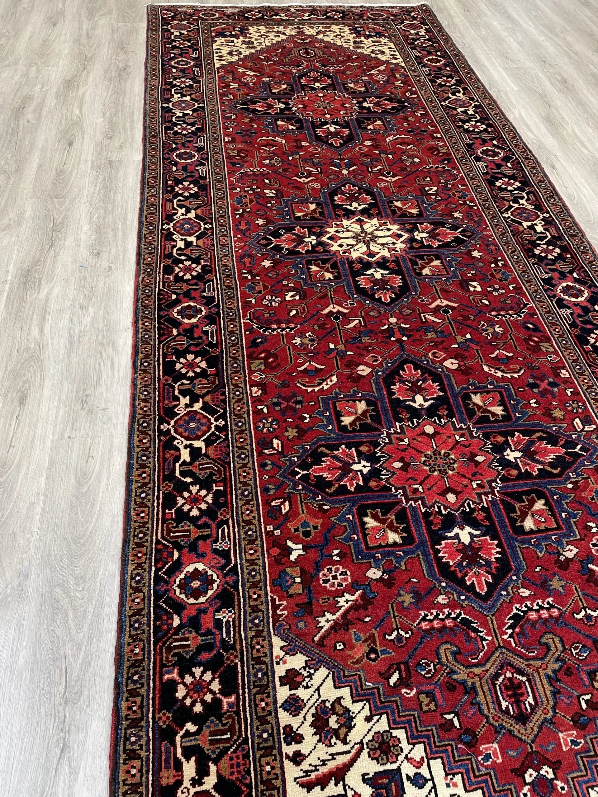 Heriz Wool Rug Runner (4'10" x 12'11")