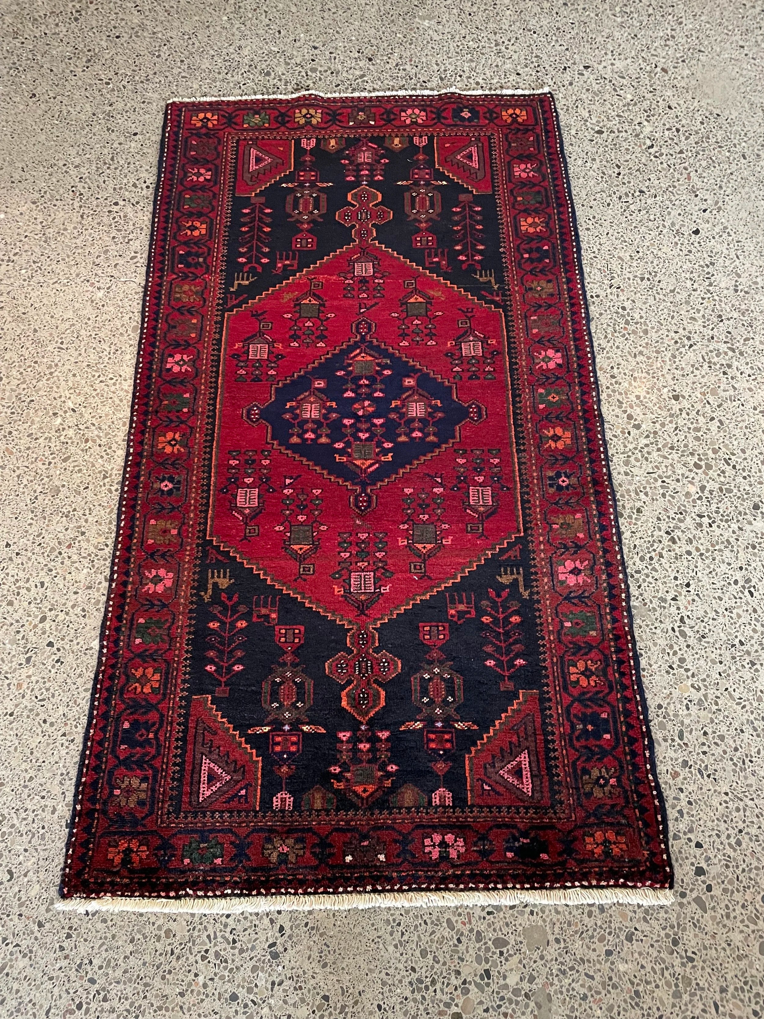 Zanjan Tribal Wool Rug (3'7" x 6'6")