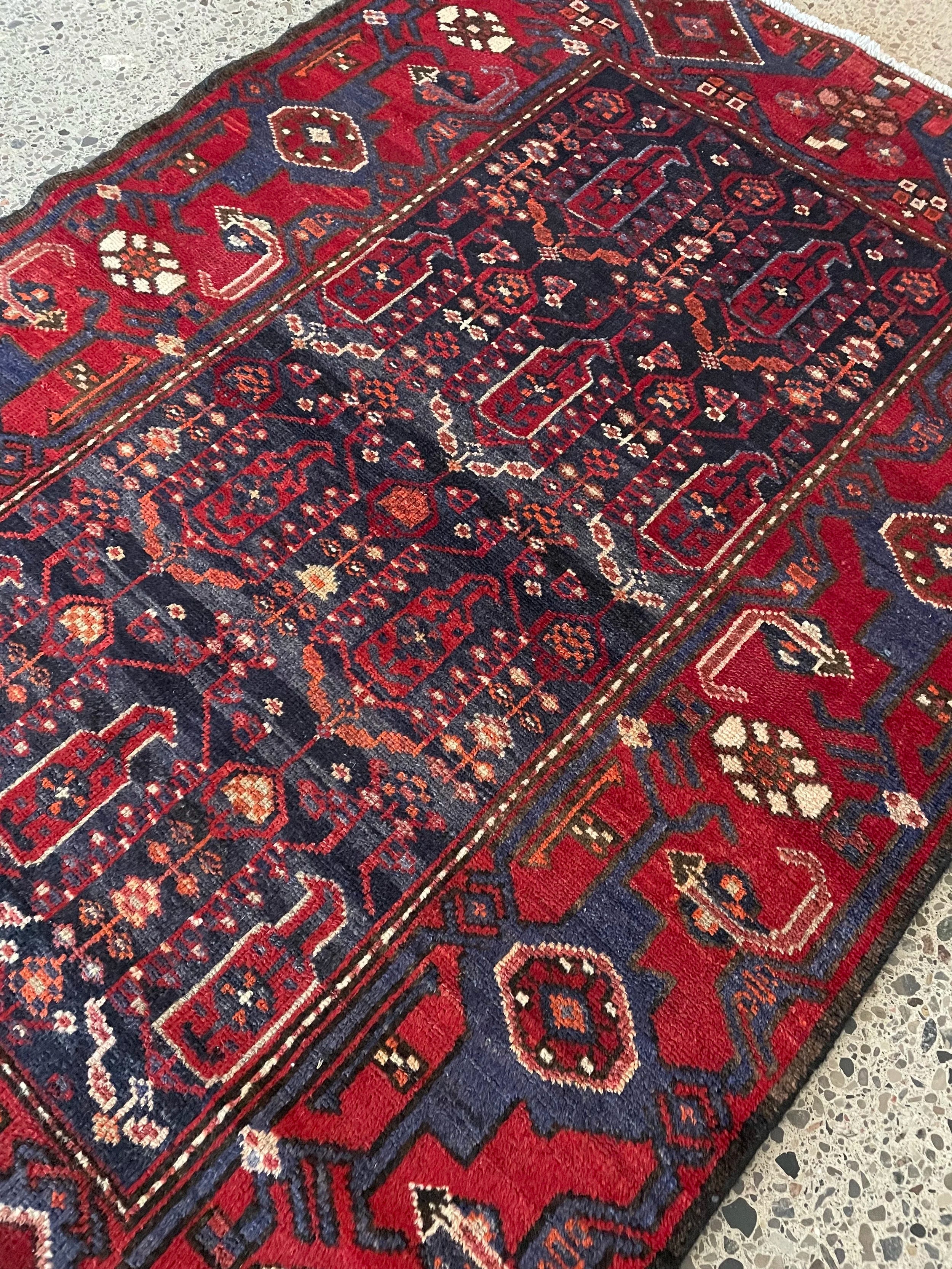 Zanjan Vintage Wool Rug (3'3" x 4'7")